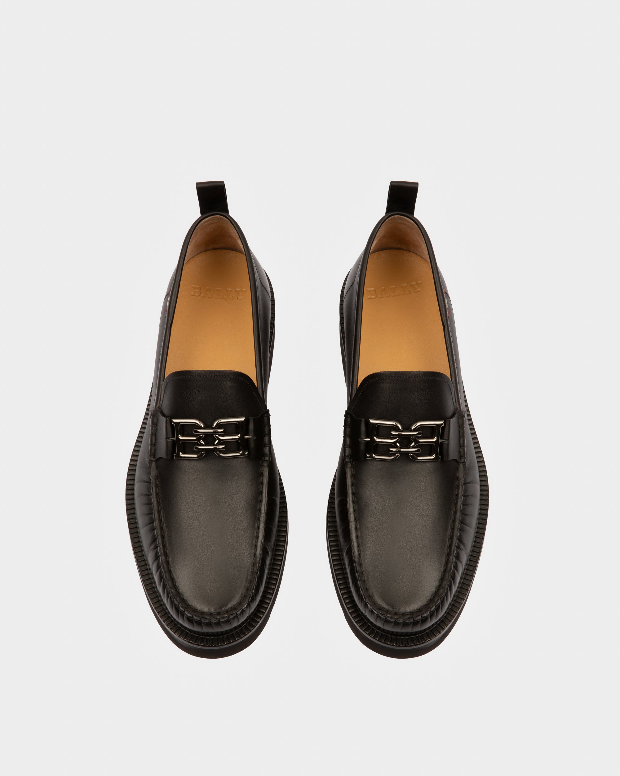 Nolam Leather Moccassins In Black - Men's - Bally - 02