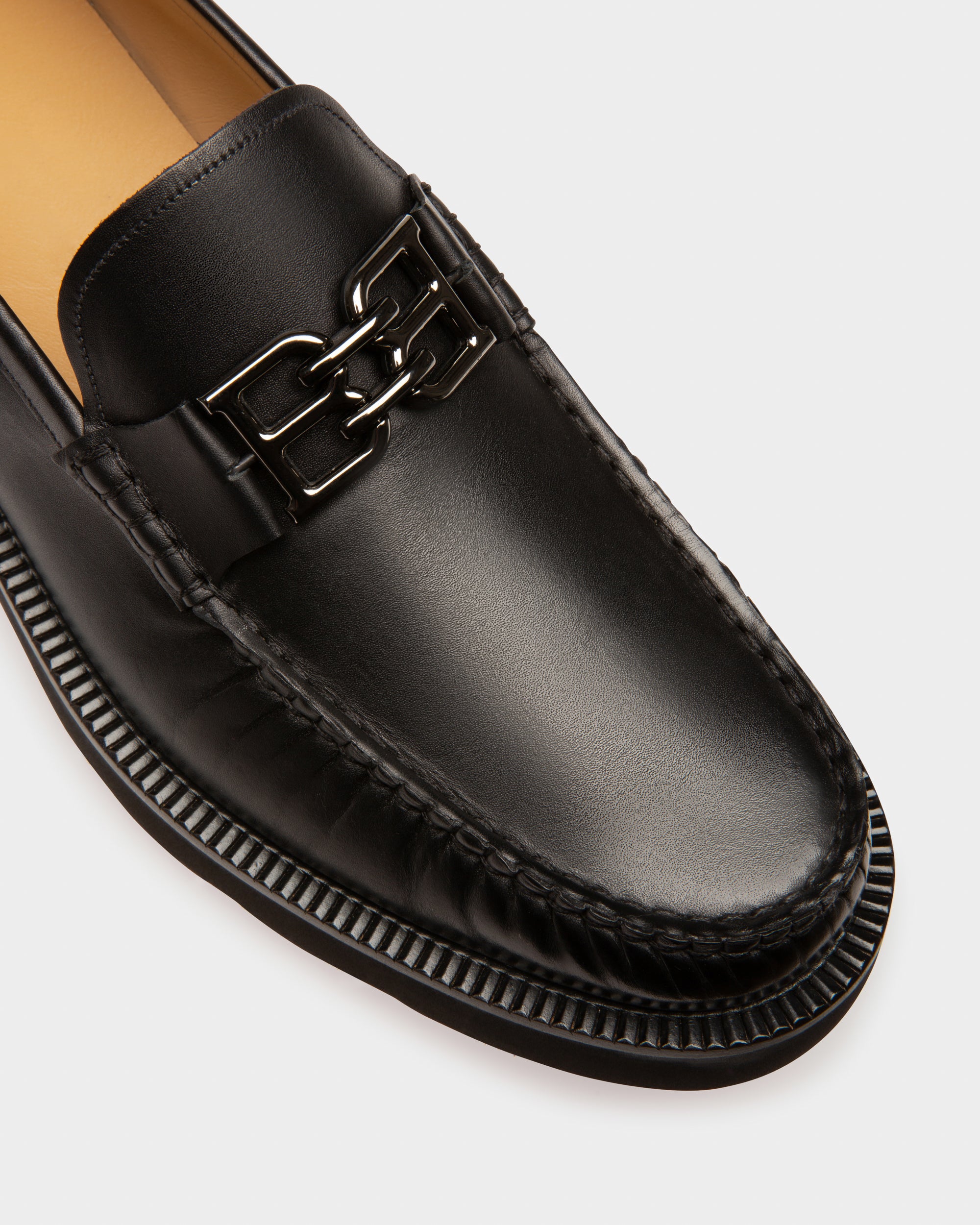 Nolam Leather Moccassins In Black - Men's - Bally - 05