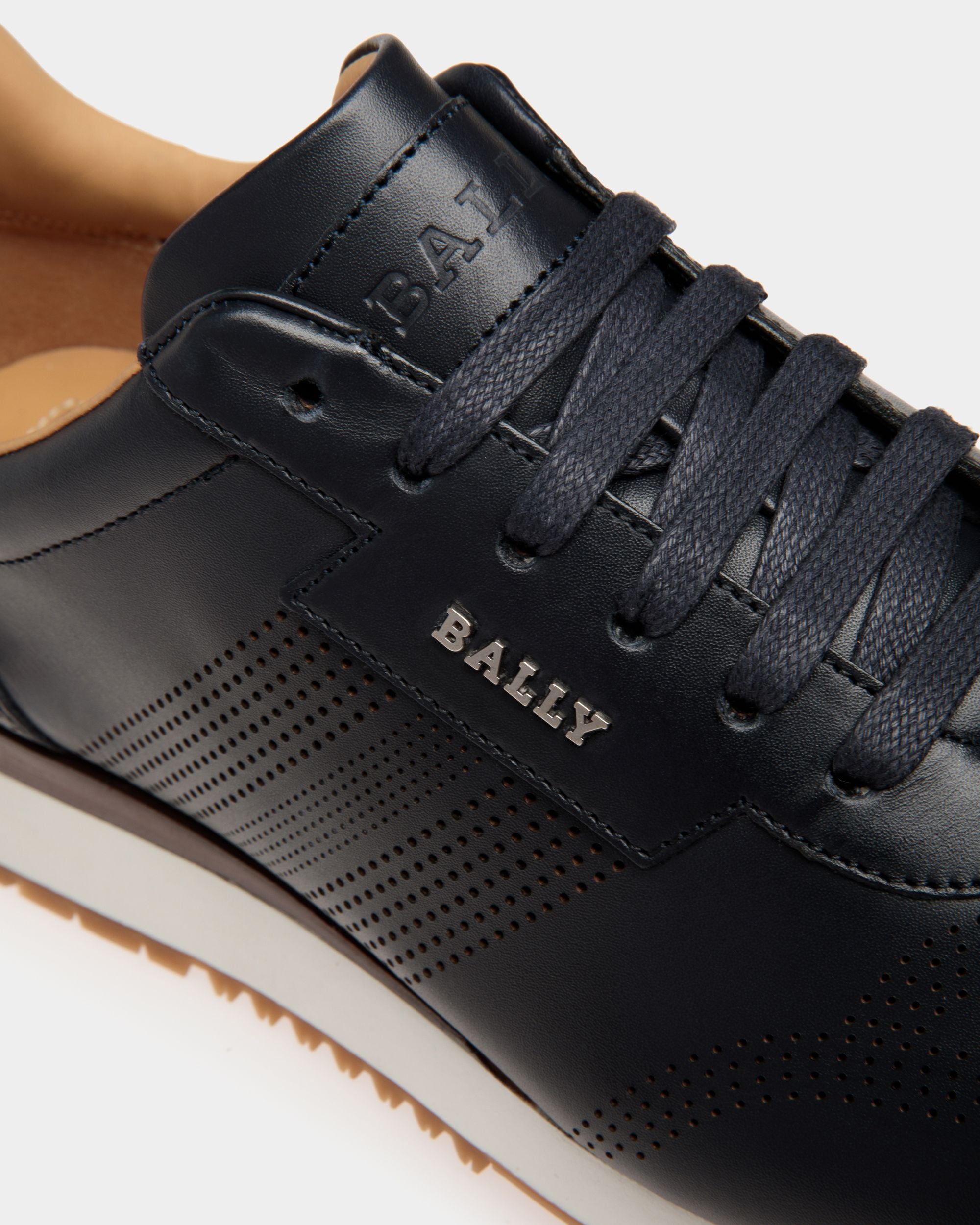 Asken Leather Sneakers In Midnight Blue - Men's - Bally - 05