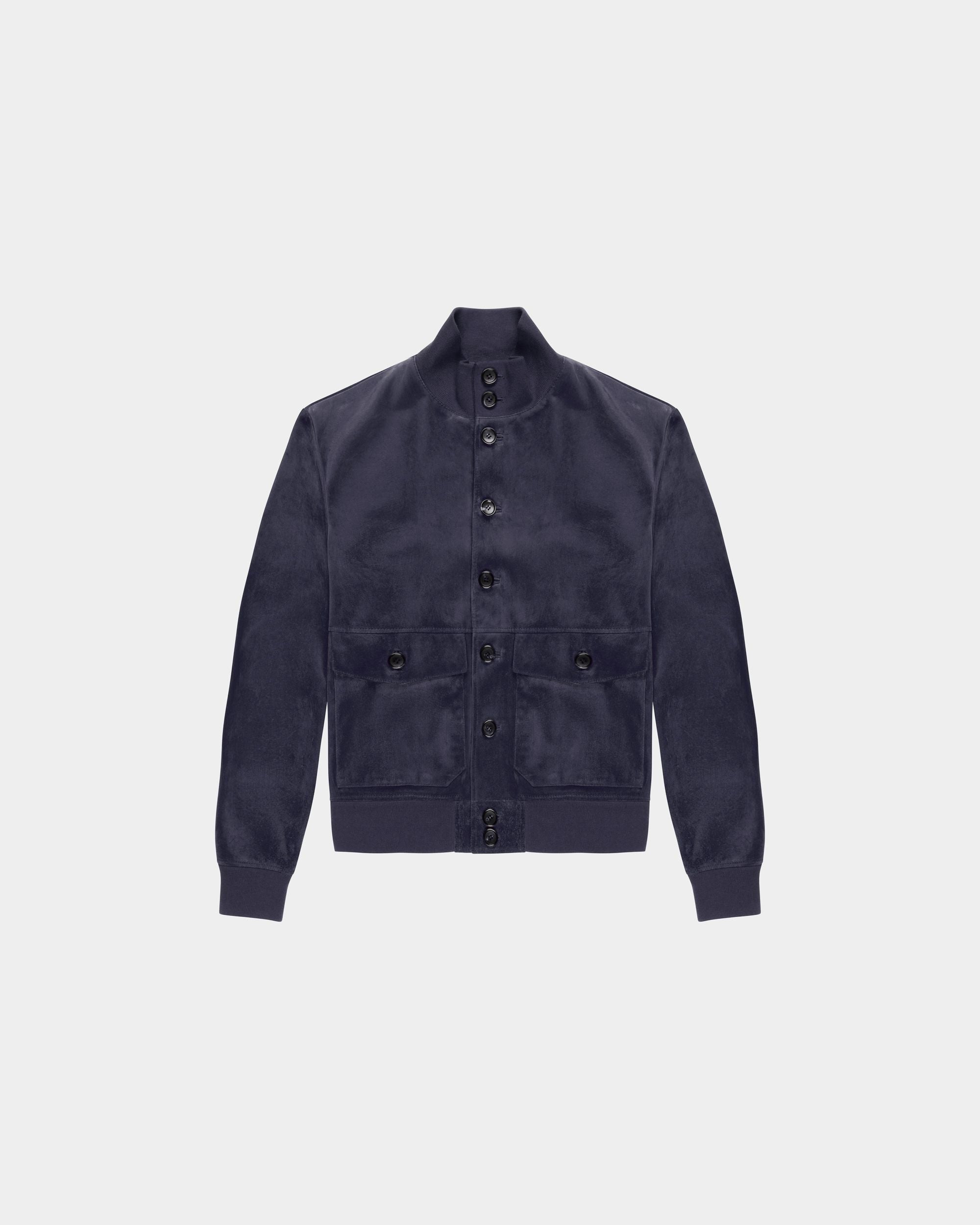 Blouson Bomber In Blue Leather - Men's - Bally - 03