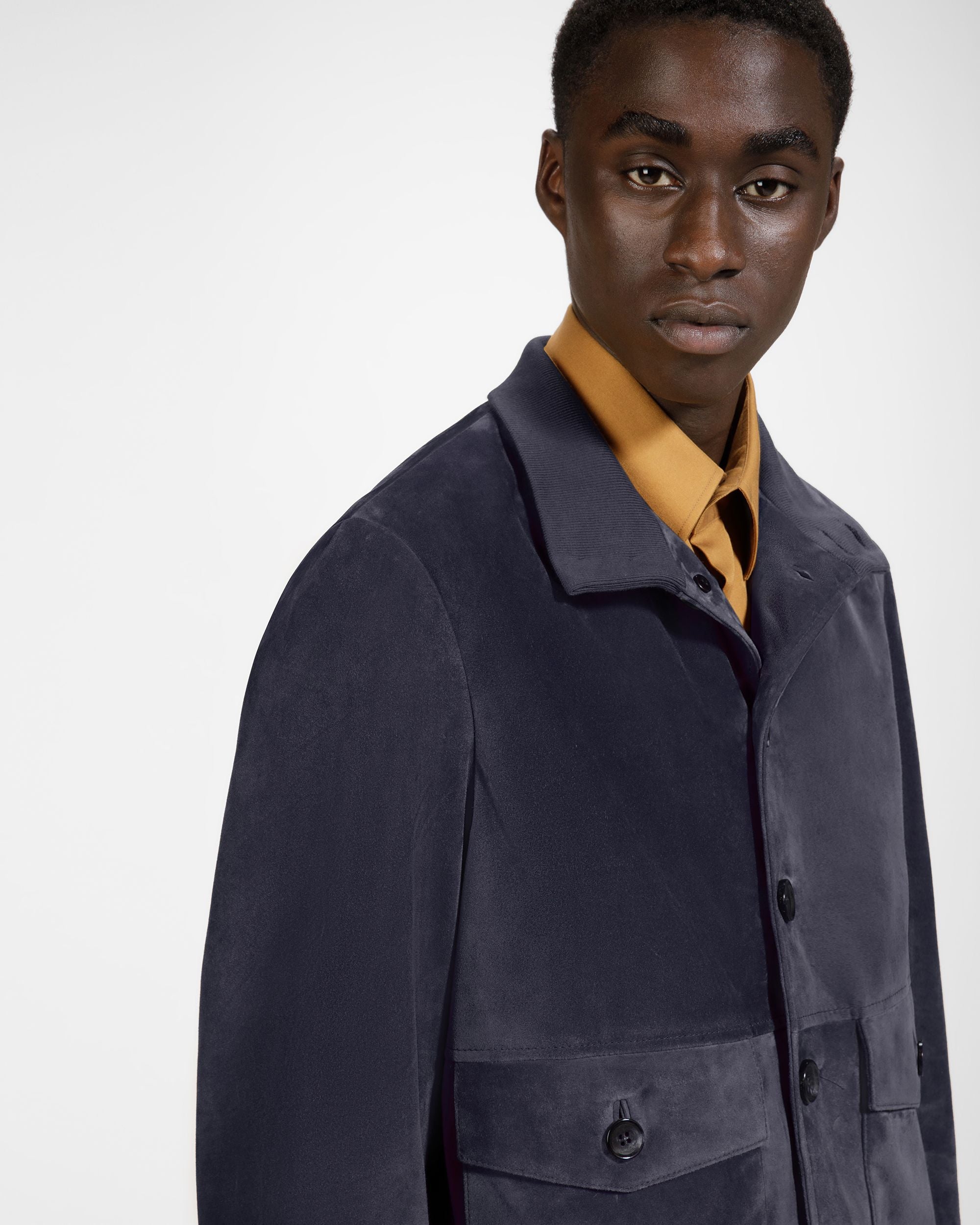 Blouson Bomber In Blue Leather - Men's - Bally - 05