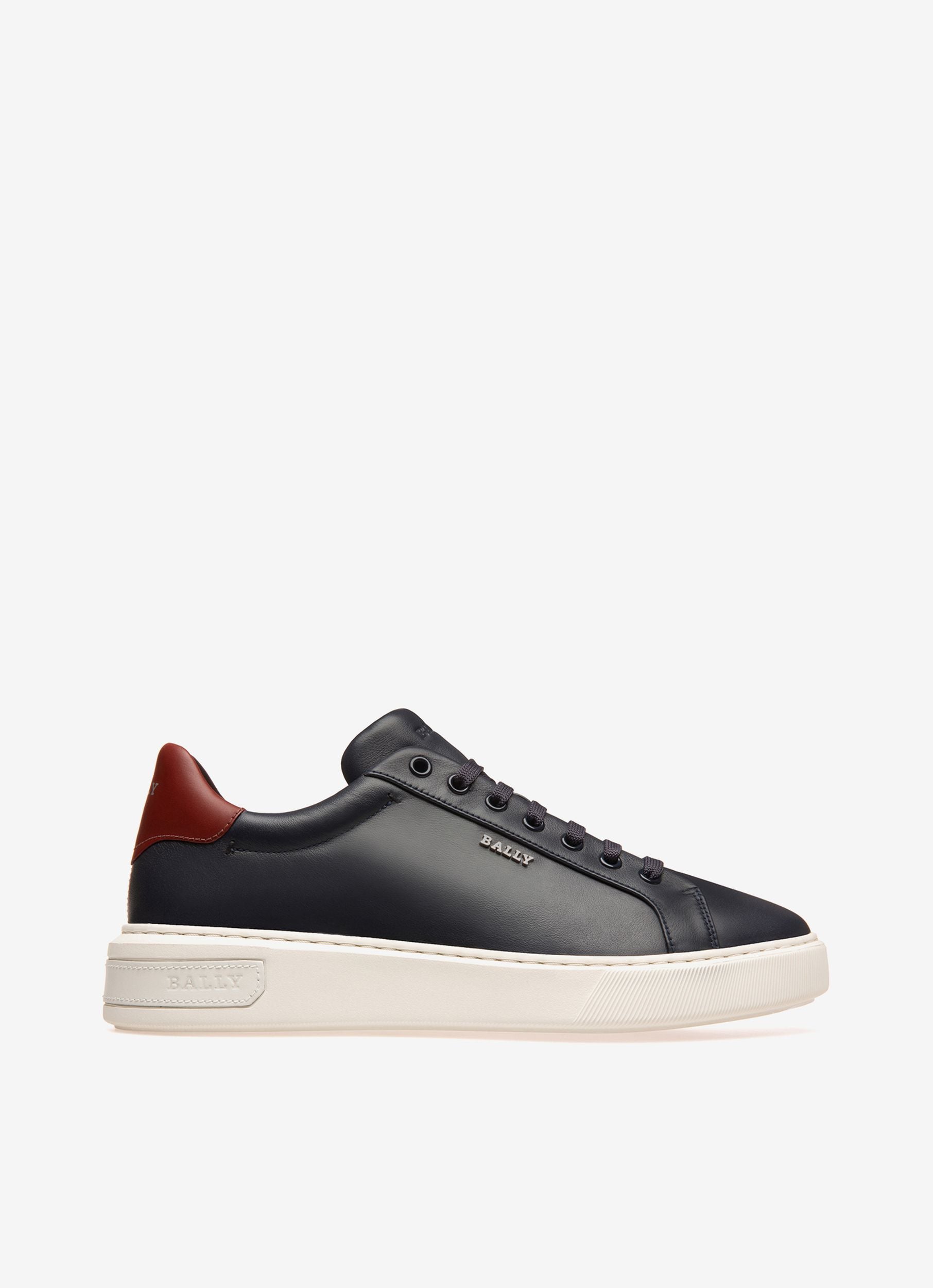 Miky Leather Sneakers In Navy - Men's - Bally - 01