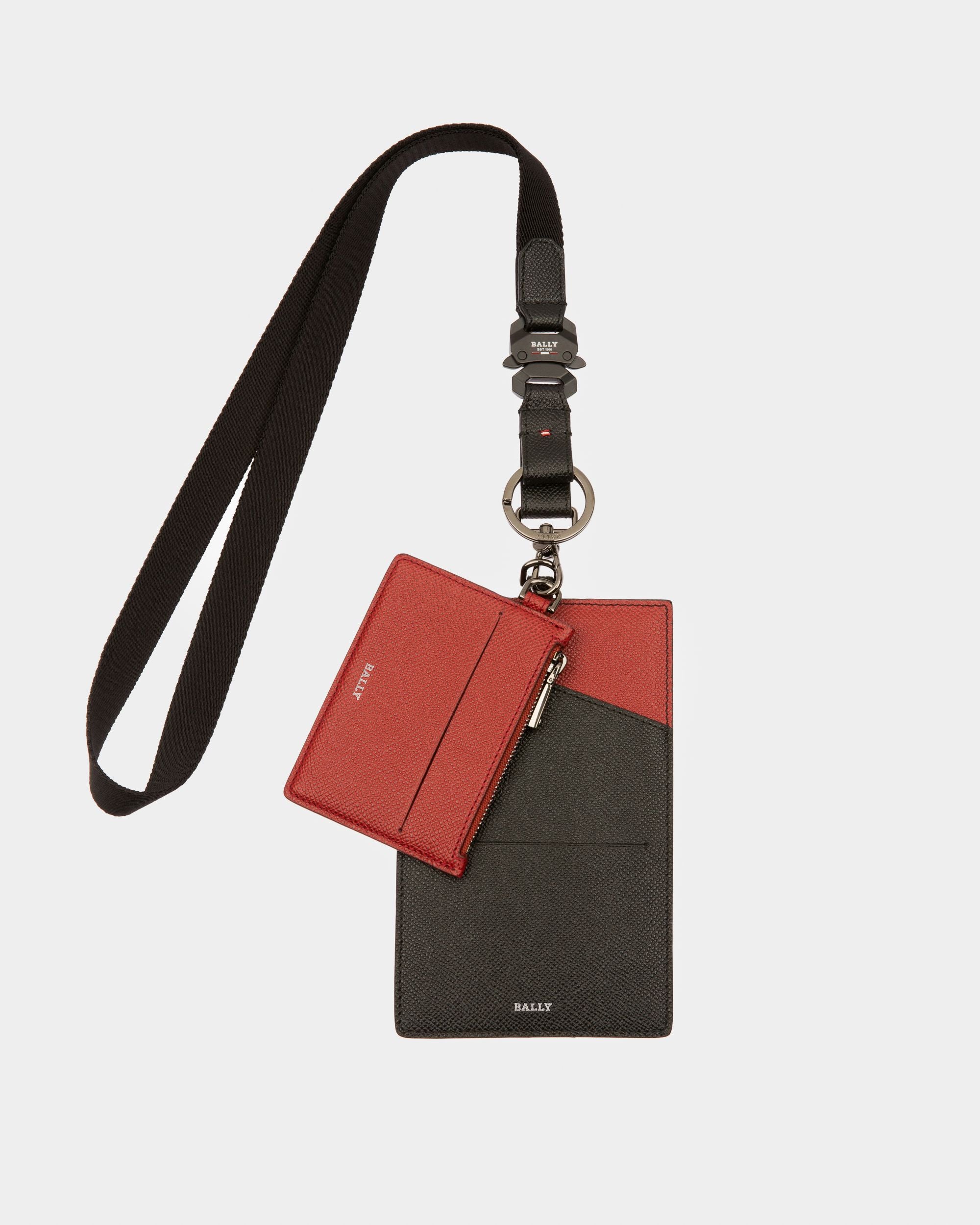 Braad Leather Phone Wallet In Black - Men's - Bally - 01