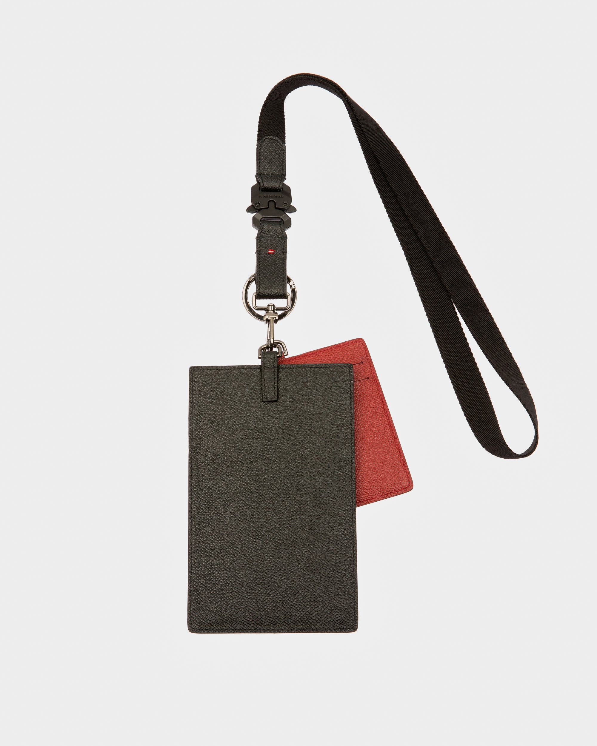 Braad Leather Phone Wallet In Black - Men's - Bally - 02