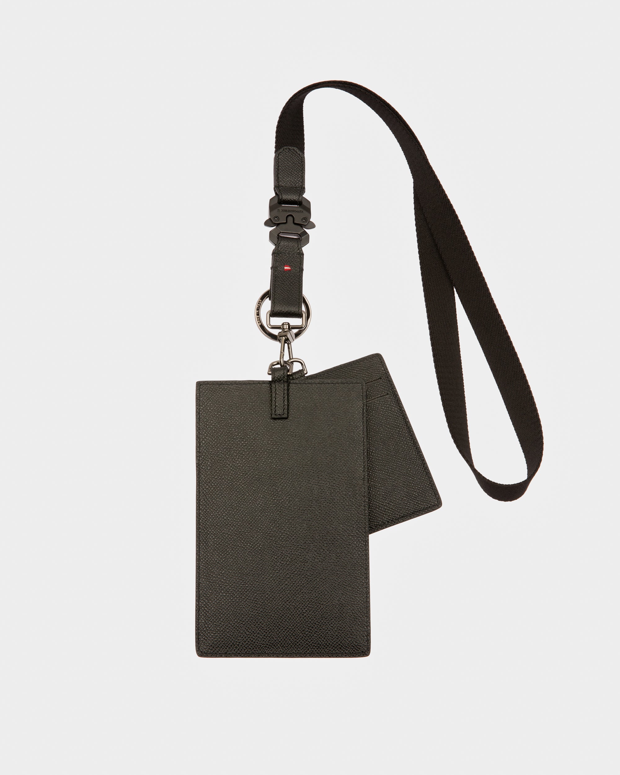 Braad Leather Phone Wallet In Black - Men's - Bally - 02