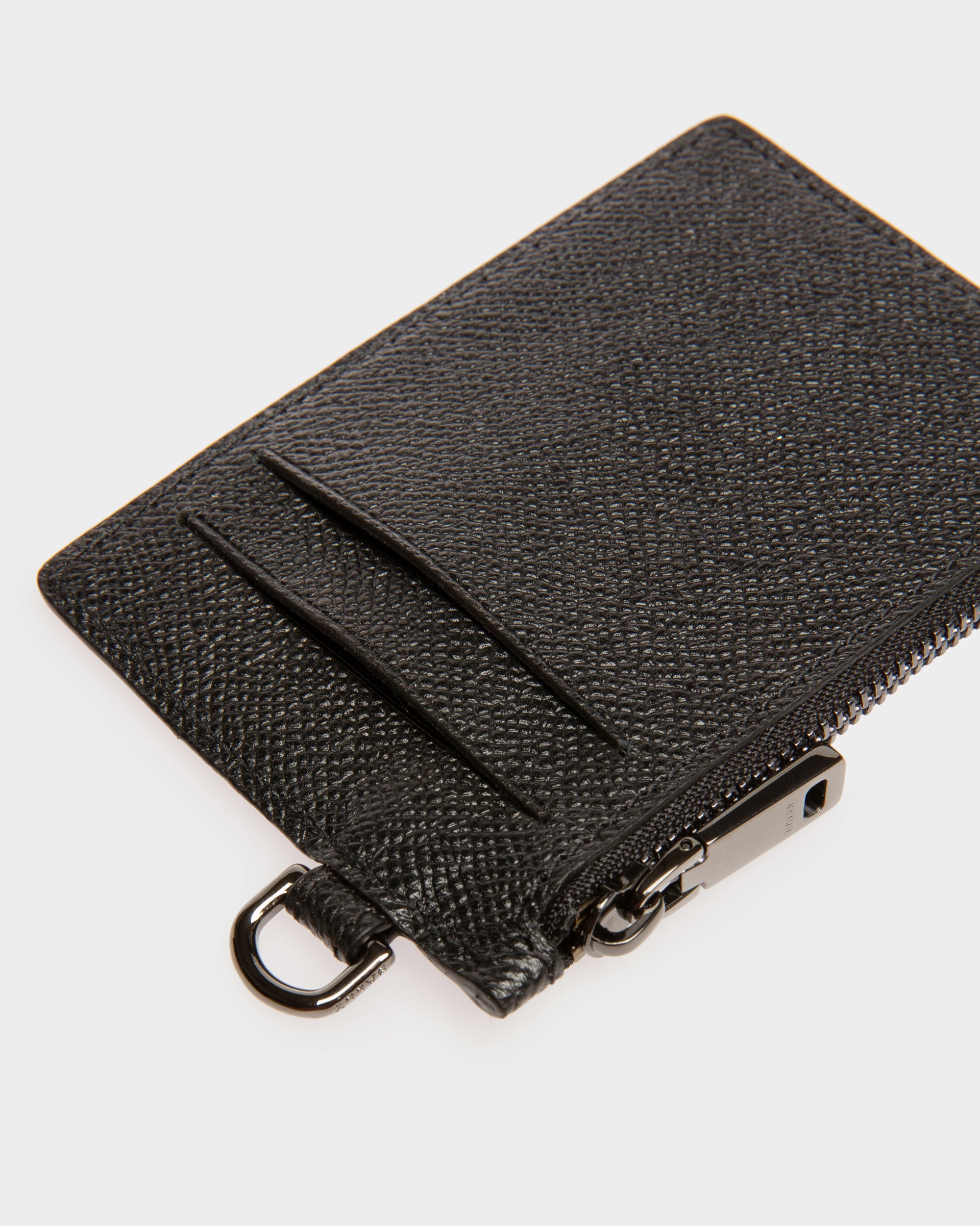Braad Leather Phone Wallet In Black - Men's - Bally - 05