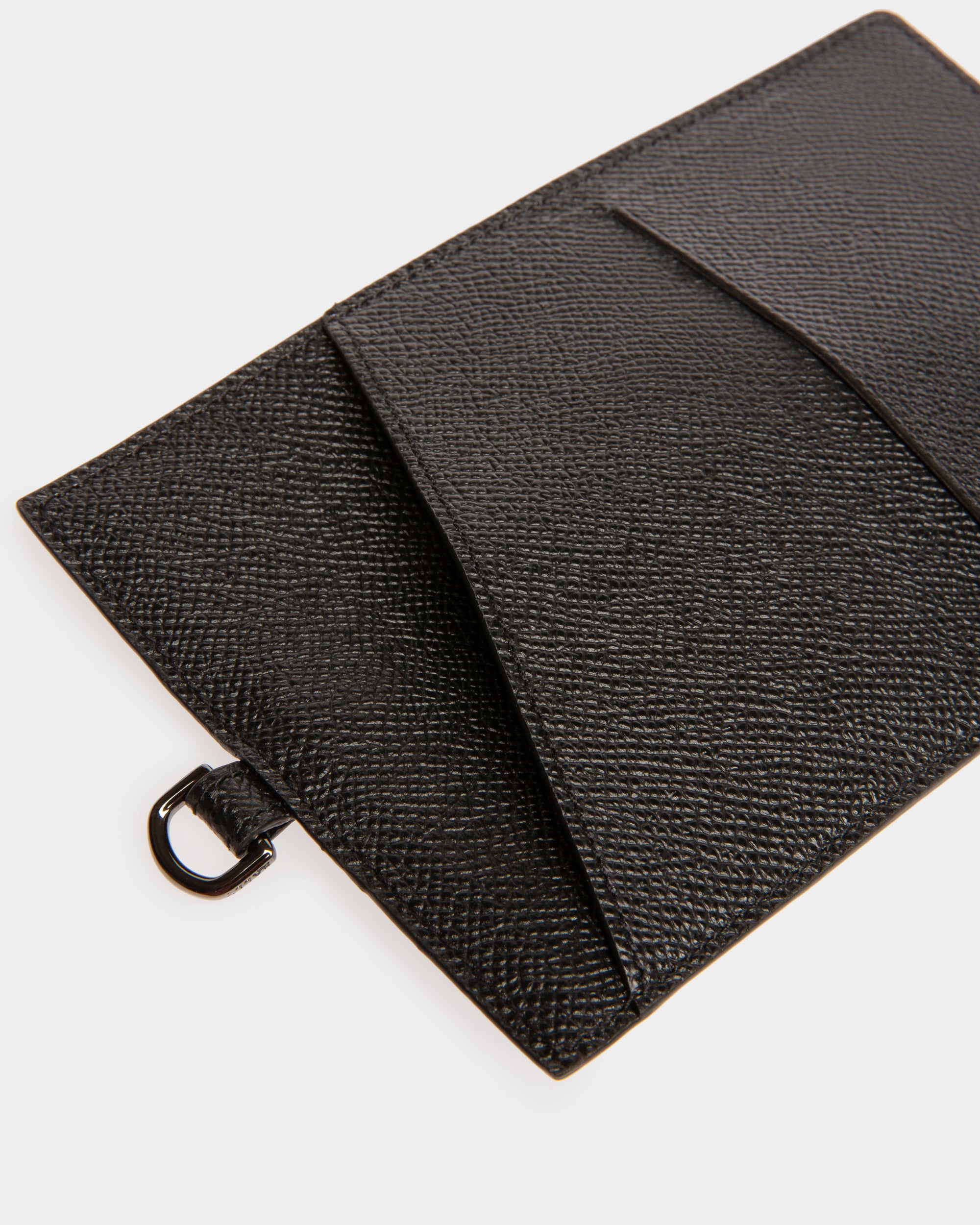 Braad Leather Phone Wallet In Black - Men's - Bally - 06