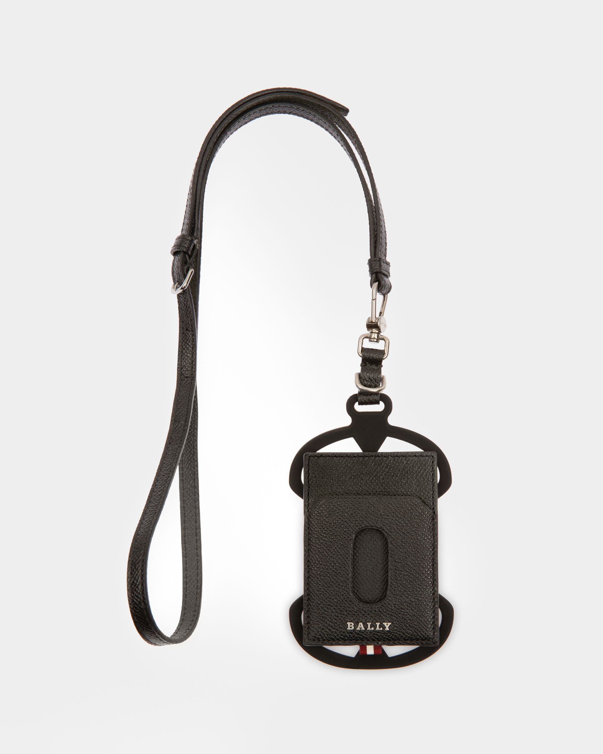 Bony Leather Phone Holder In Black - Men's - Bally - 01