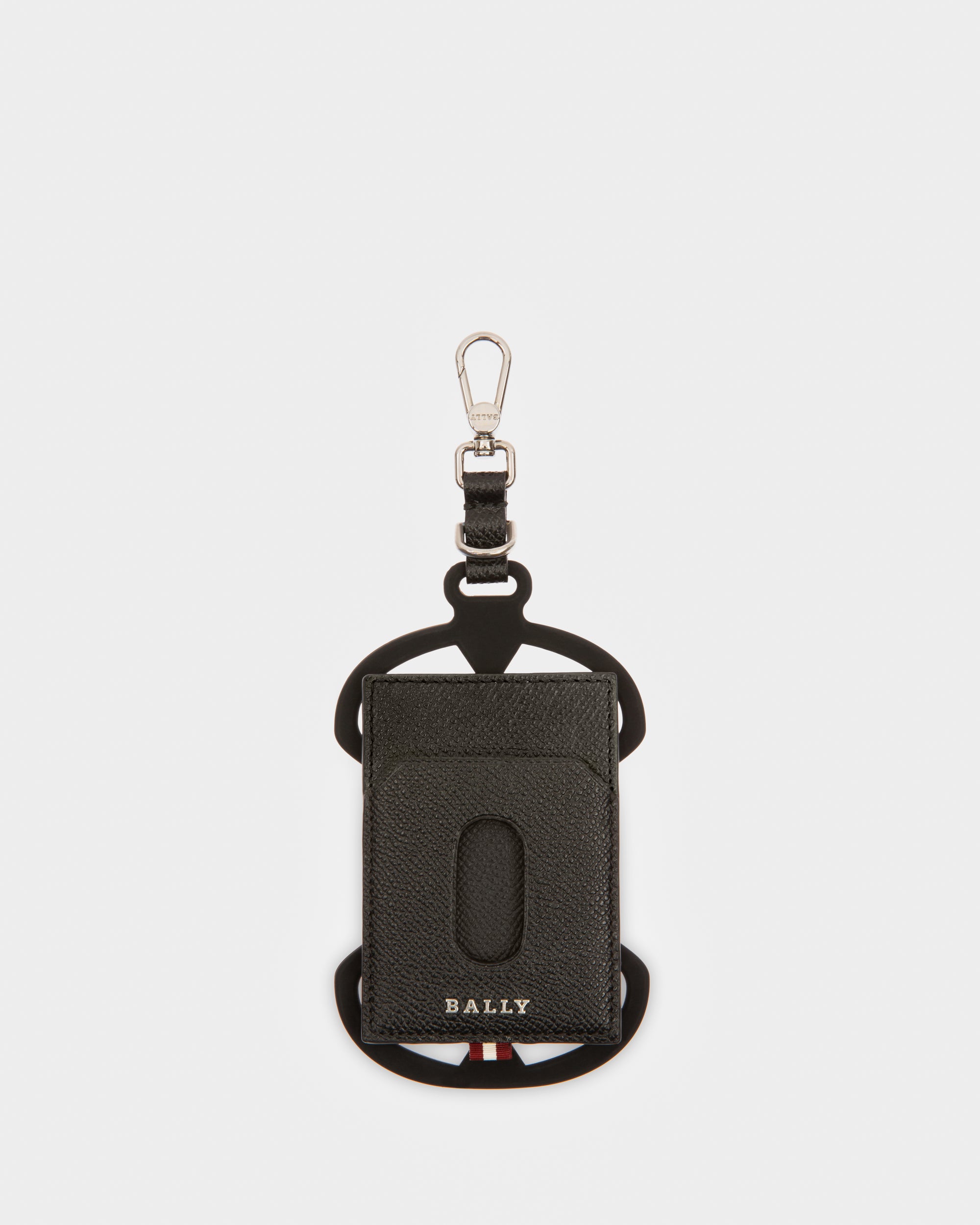 Bony Leather Phone Holder In Black - Men's - Bally - 02