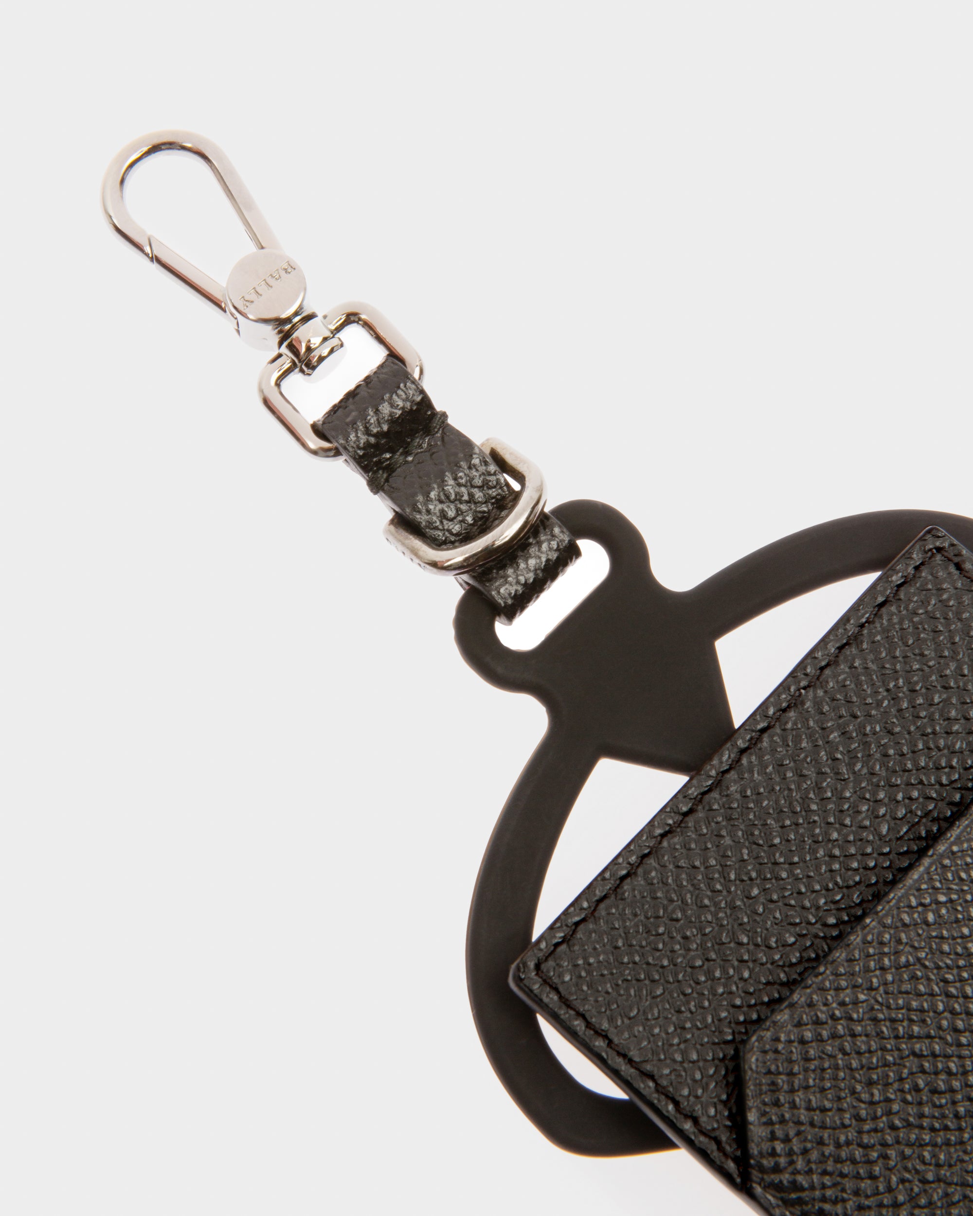 Bony Leather Phone Holder In Black - Men's - Bally - 05