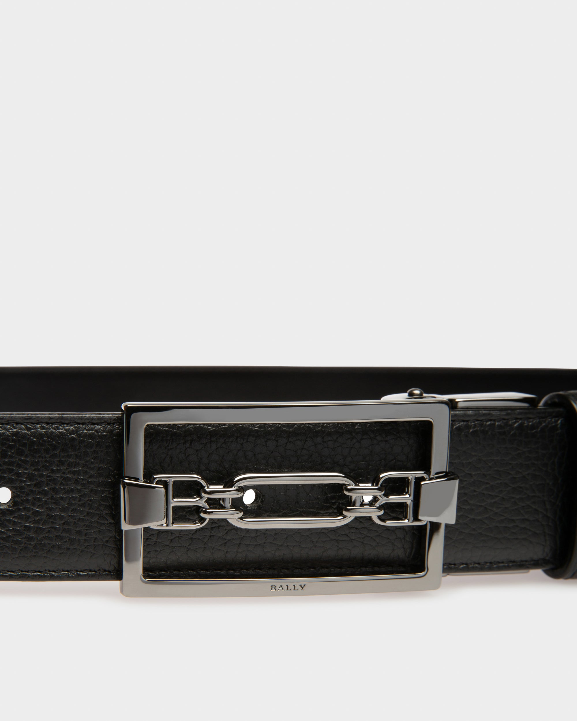 Draper Leather 35mm Belt In Black - Men's - Bally - 03