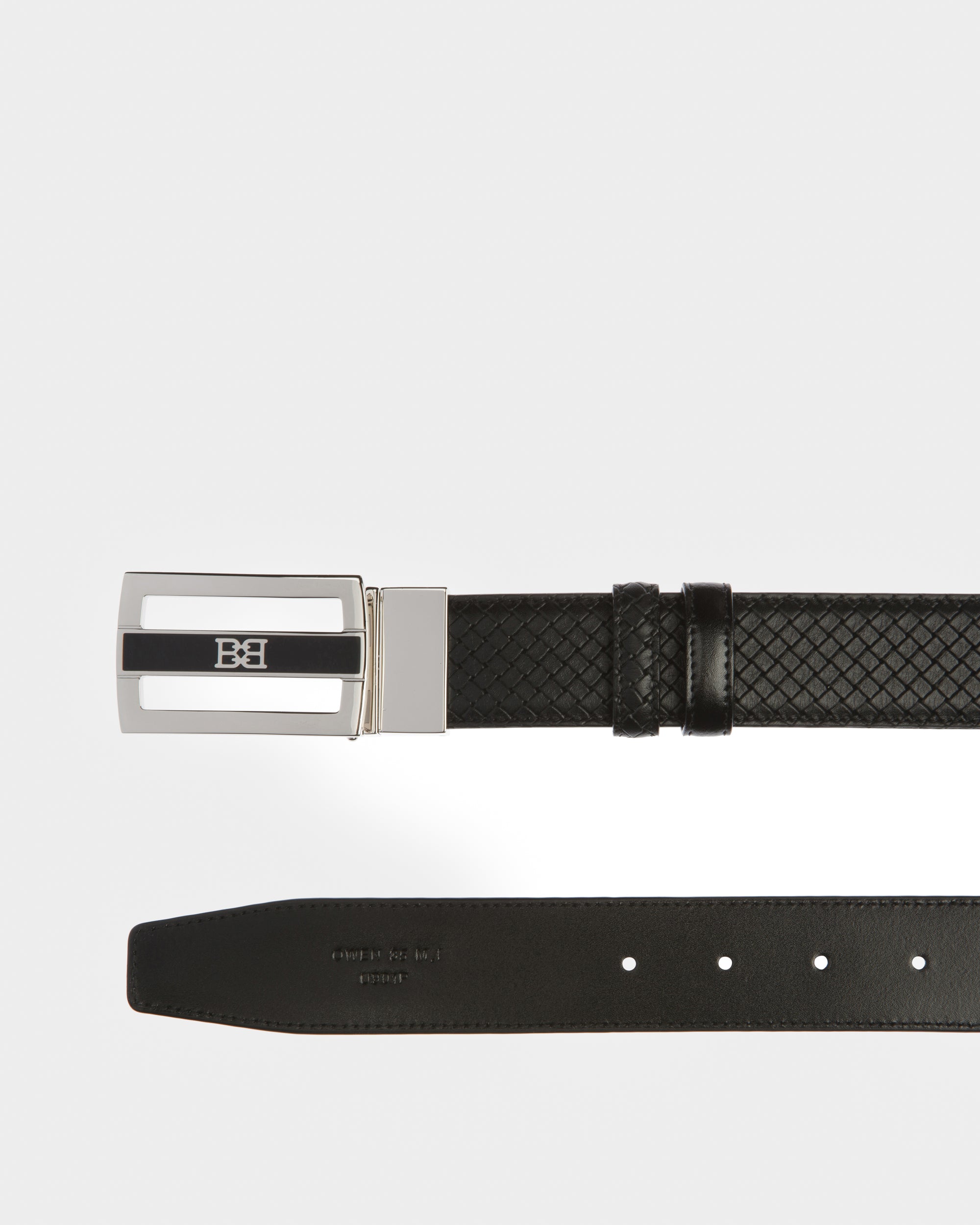 Owen Leather 35mm Belt In Black - Men's - Bally - 02
