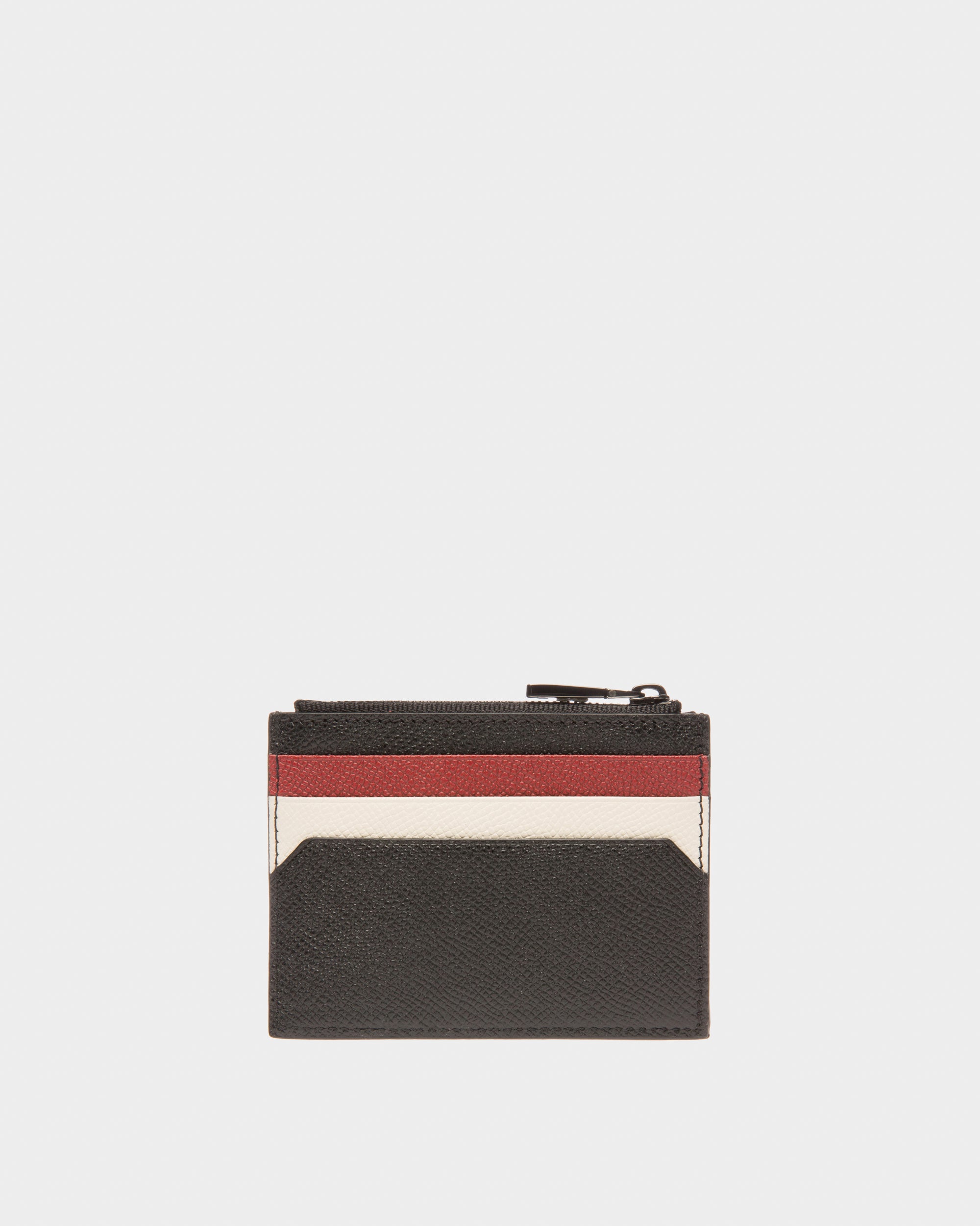 Byrion Leather Card Holder In Black - Men's - Bally - 02
