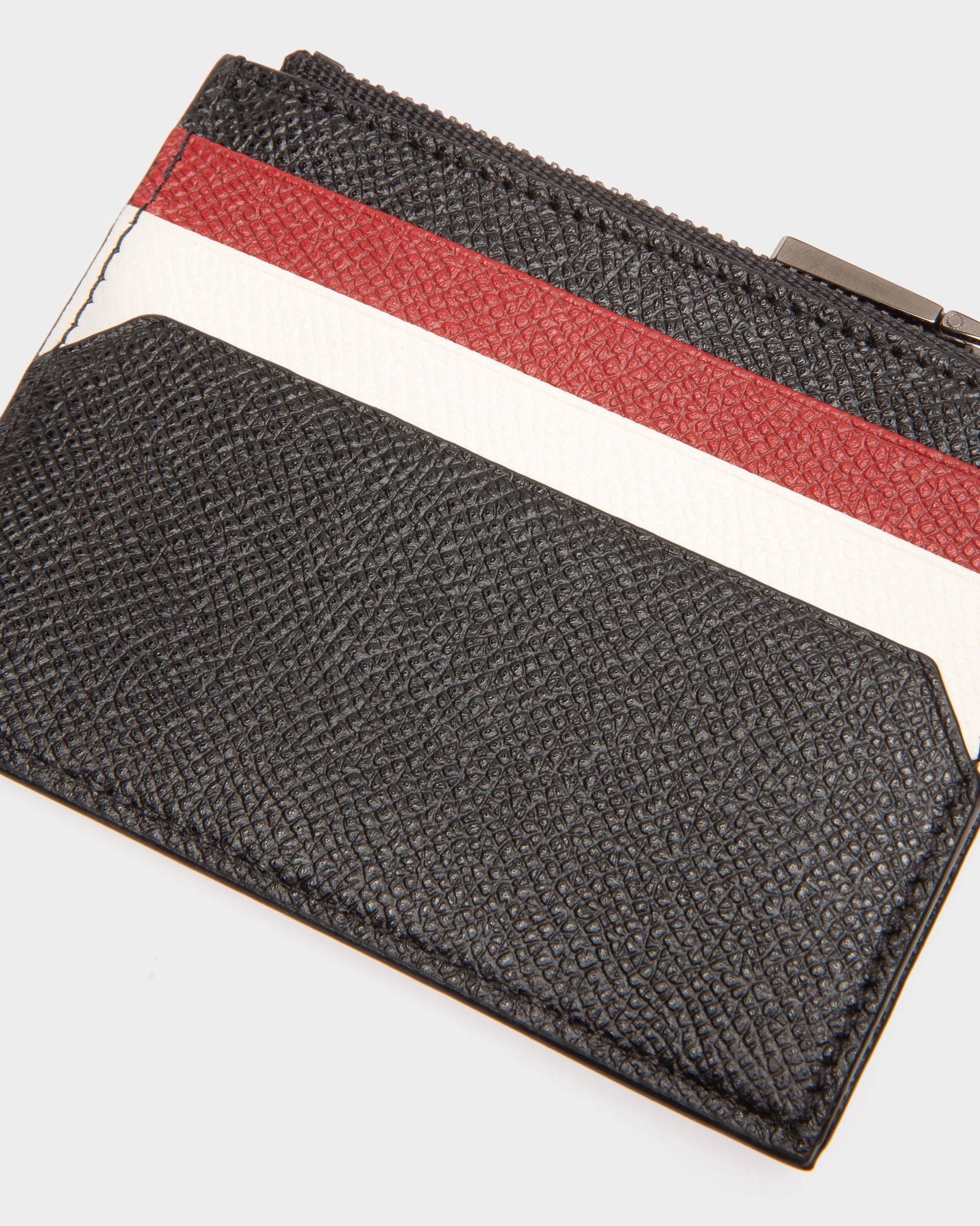Byrion Leather Card Holder In Black - Men's - Bally - 04