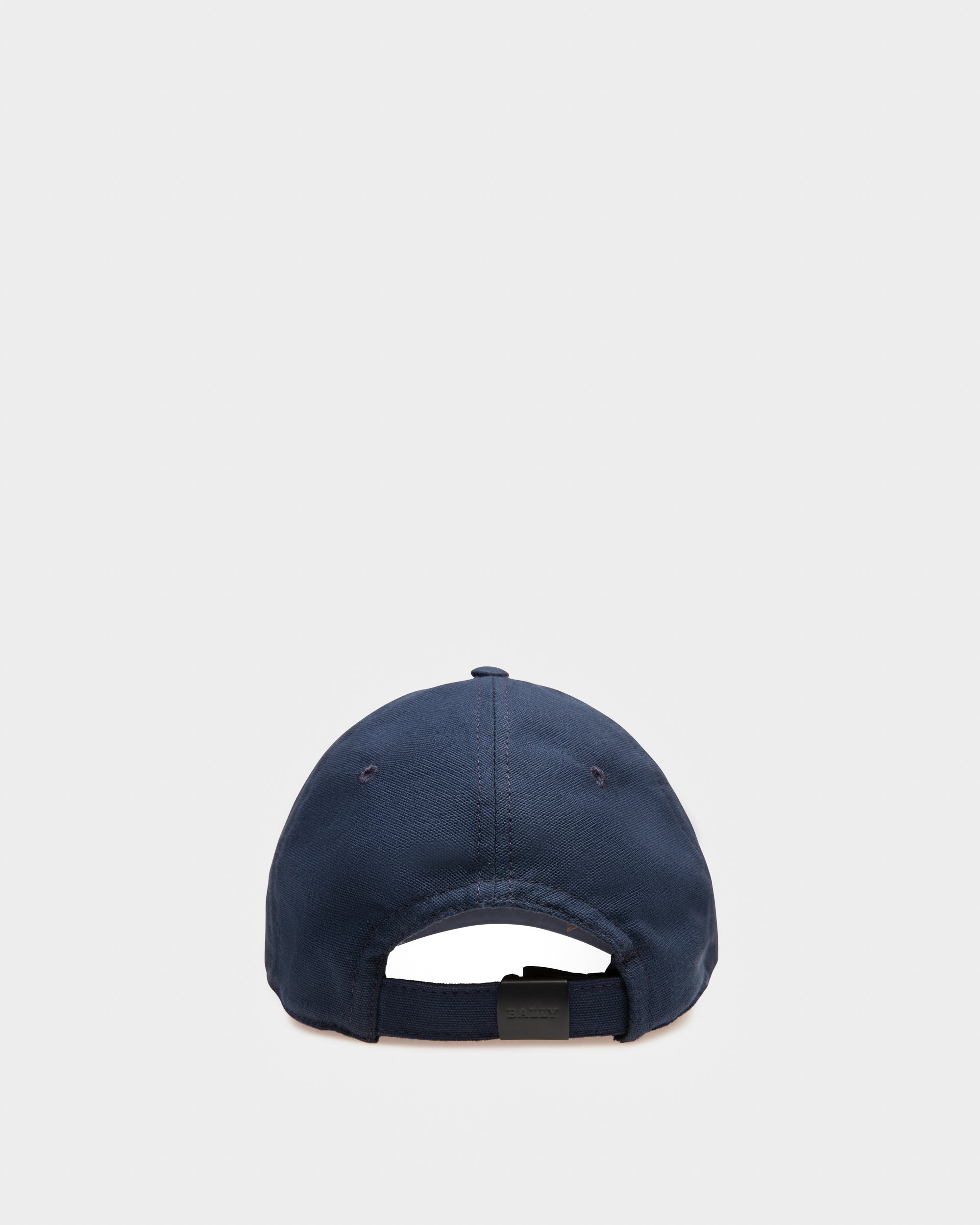 Cotton Baseball Cap In Navy - Men's - Bally - 02