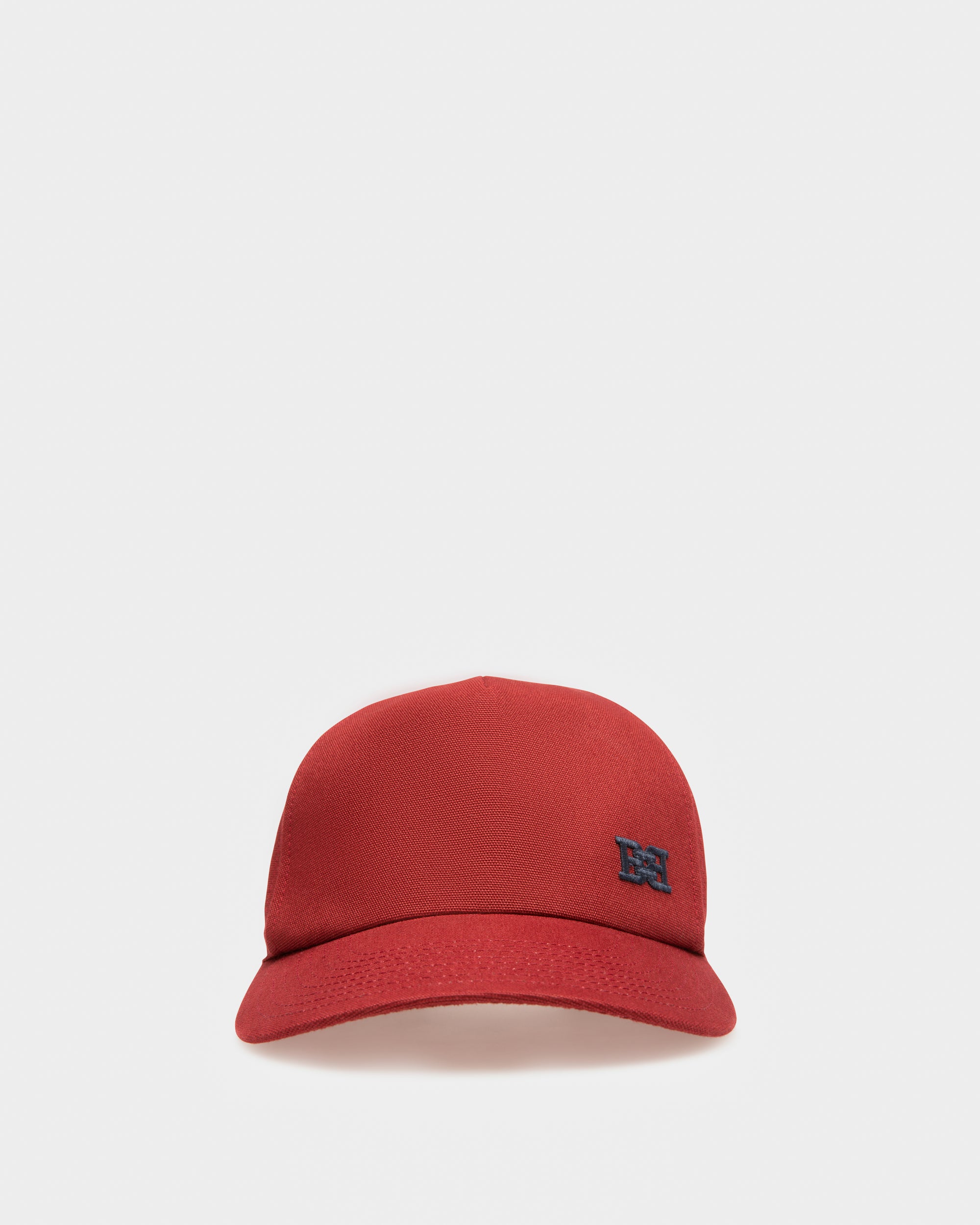 Cotton Baseball Cap In Bally Red - Men's - Bally - 01