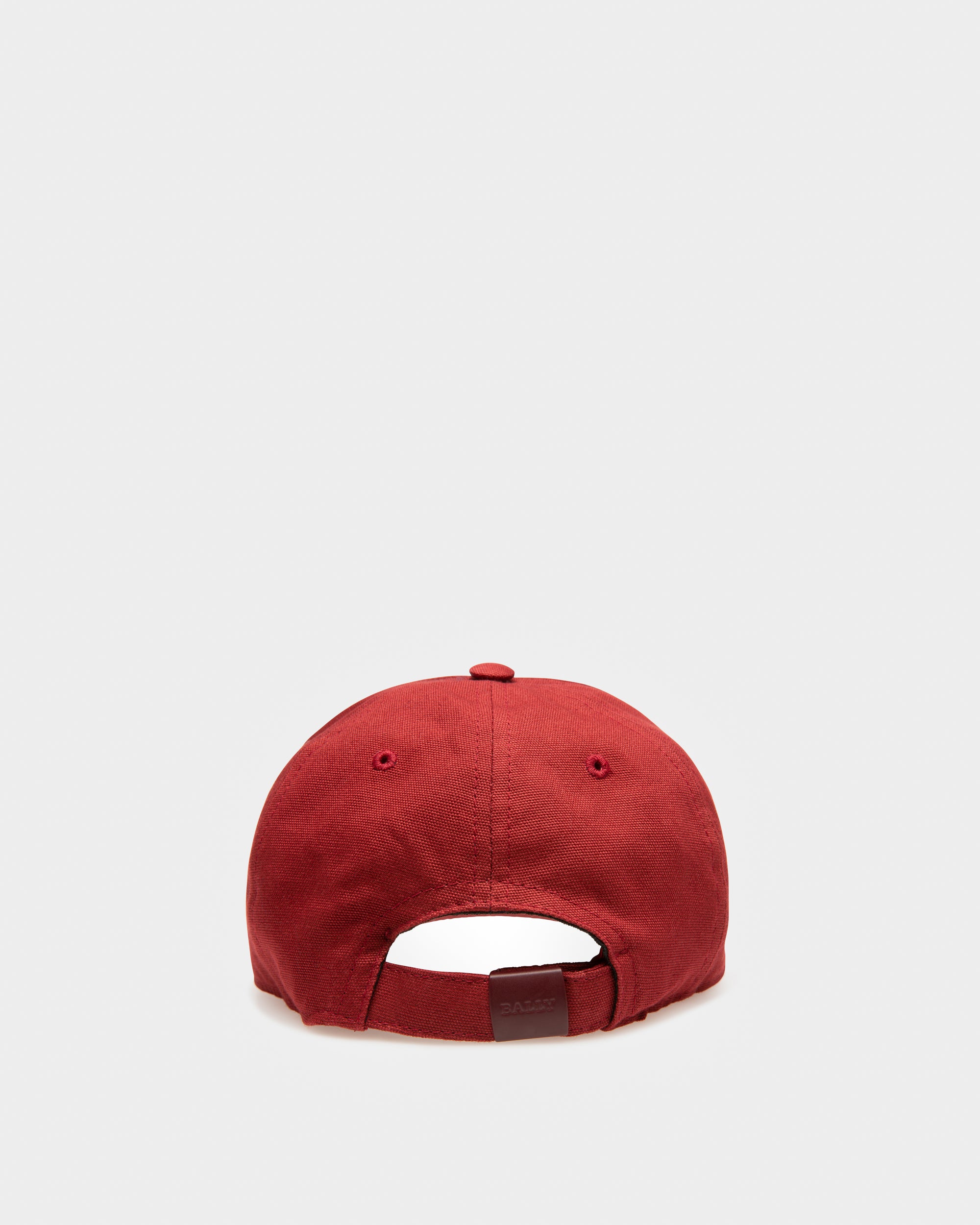 Cotton Baseball Cap In Bally Red - Men's - Bally - 02