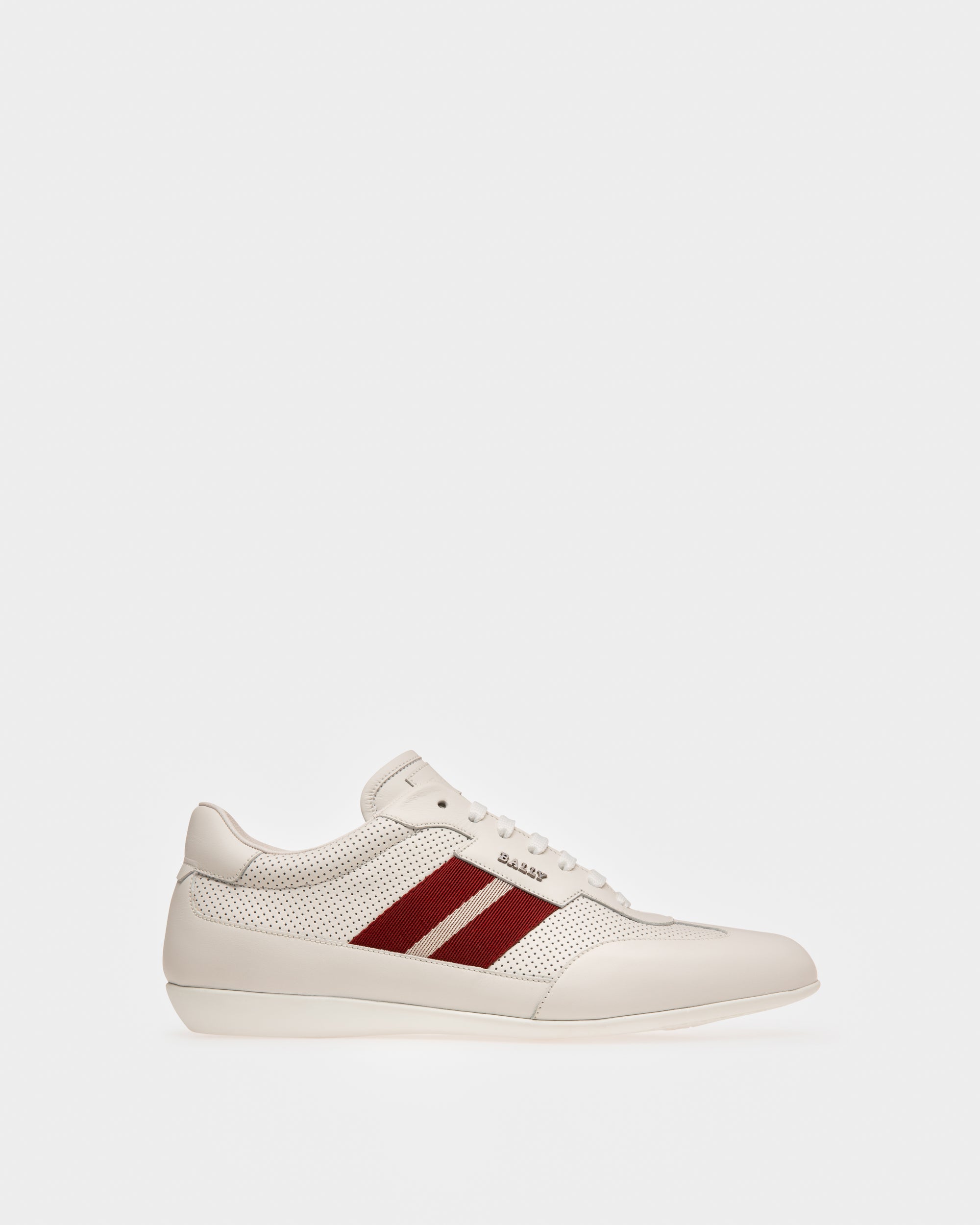 Haldin Leather Sneakers In White - Men's - Bally - 01