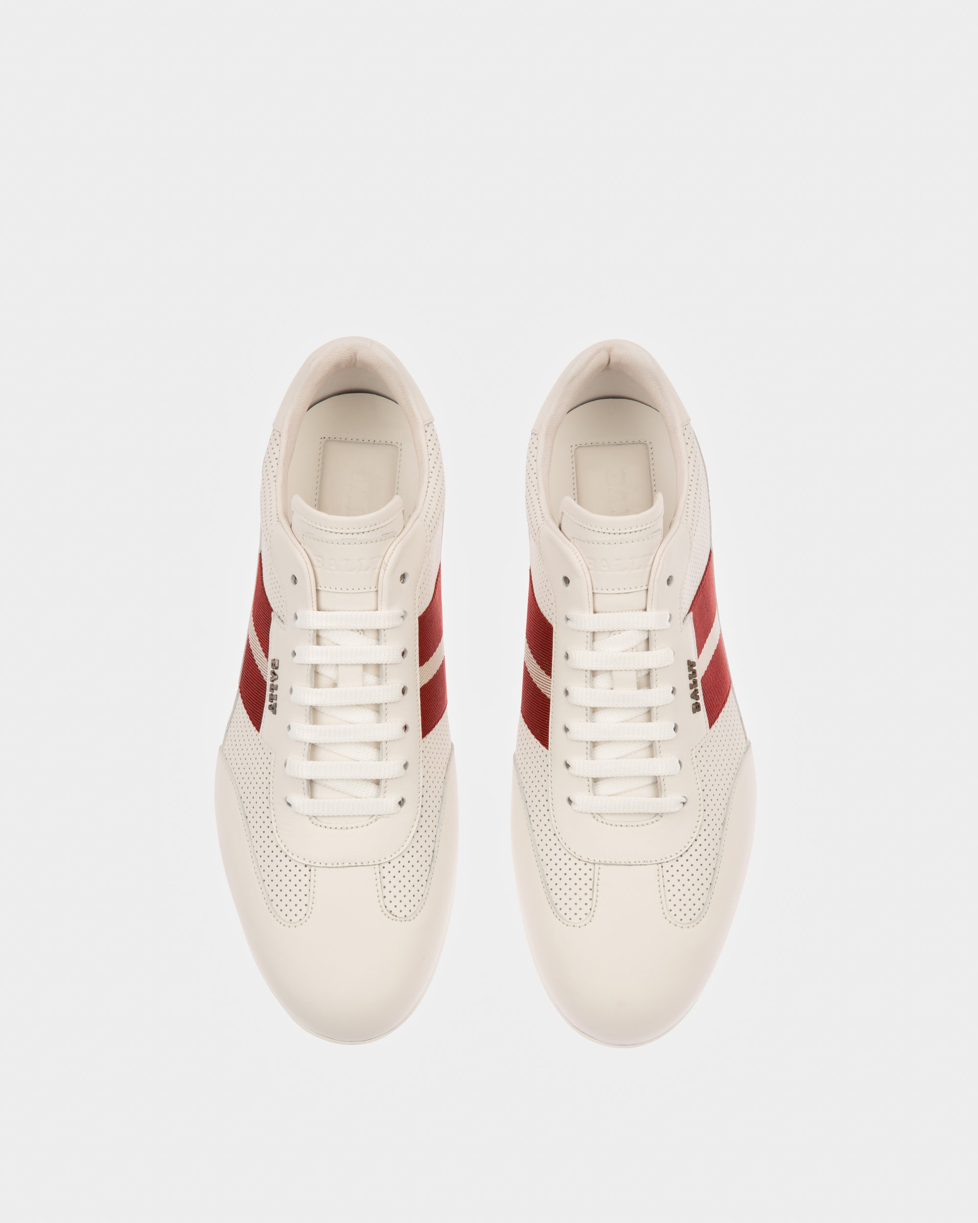 Haldin Leather Sneakers In White - Men's - Bally - 02