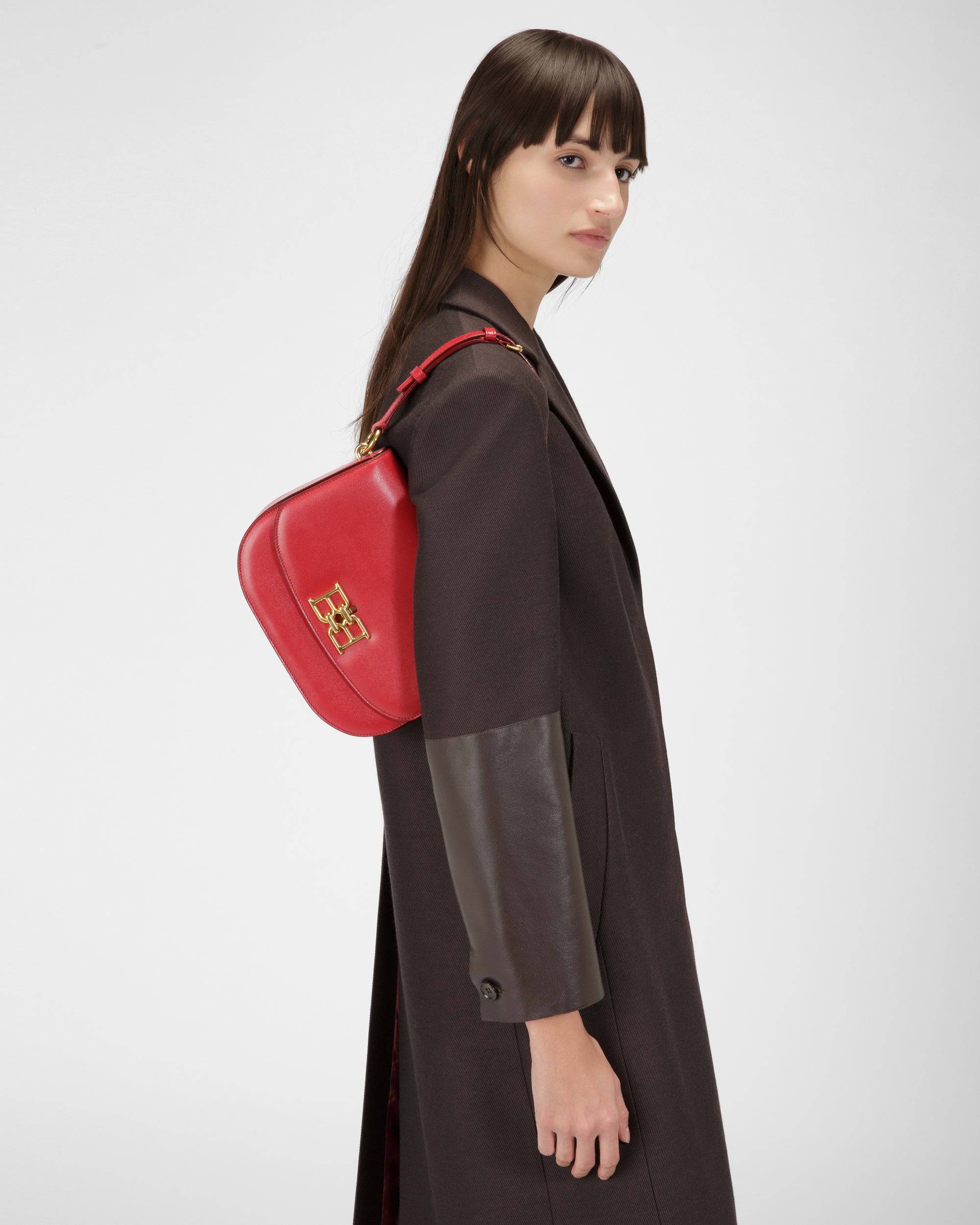Beckie Leather Cross-Body Bag In Red - Women's - Bally - 01