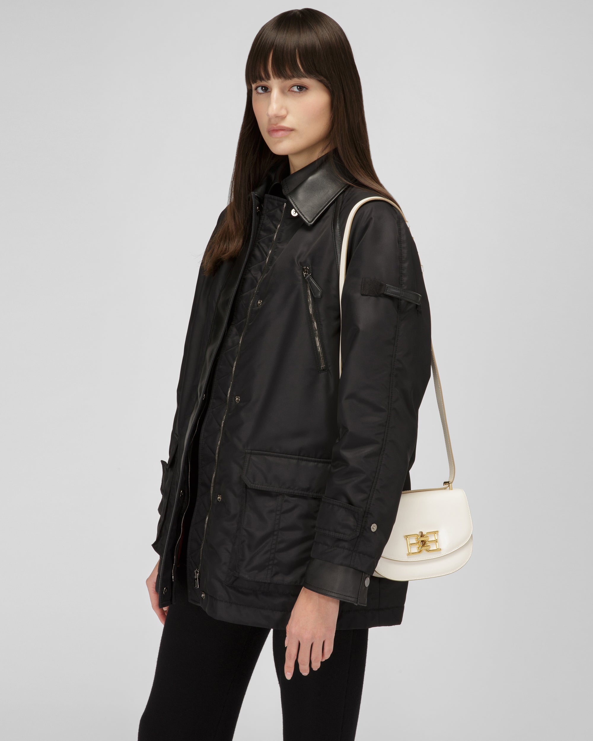 Baily Leather Minibag In Bone - Women's - Bally - 01