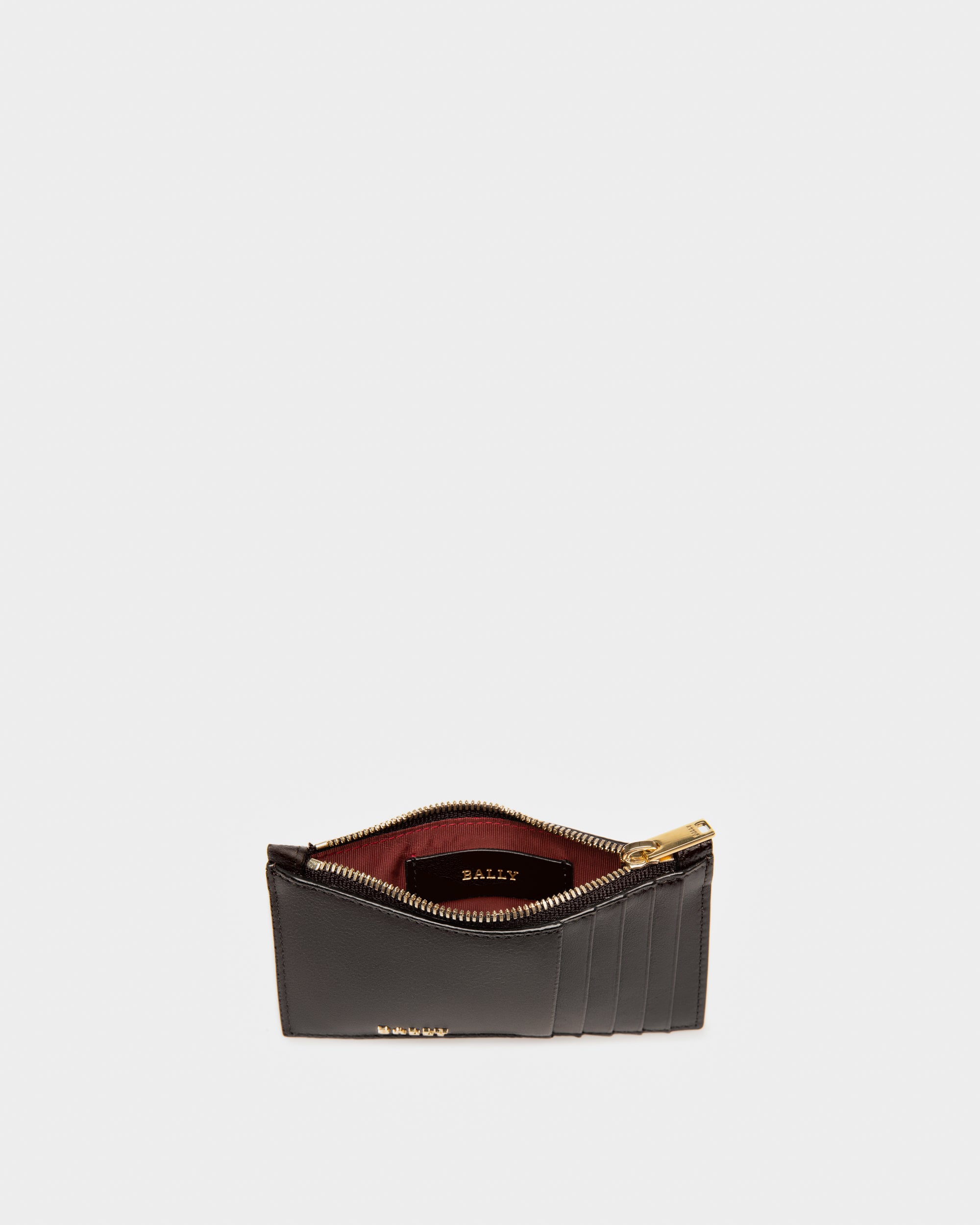 Landy Leather Wallet In Black - Women's - Bally - 03
