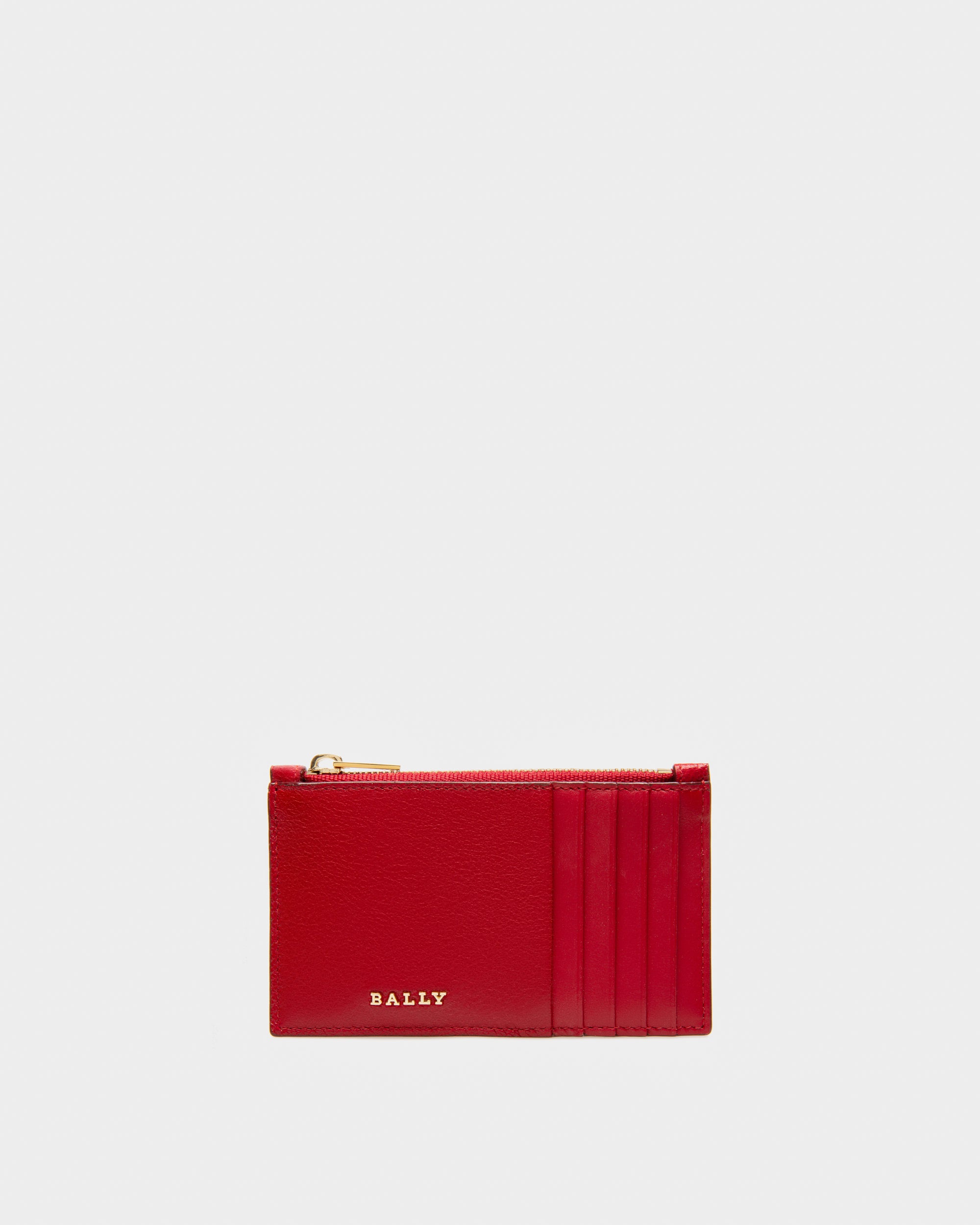 Landy Leather Wallet In Red - Women's - Bally - 01