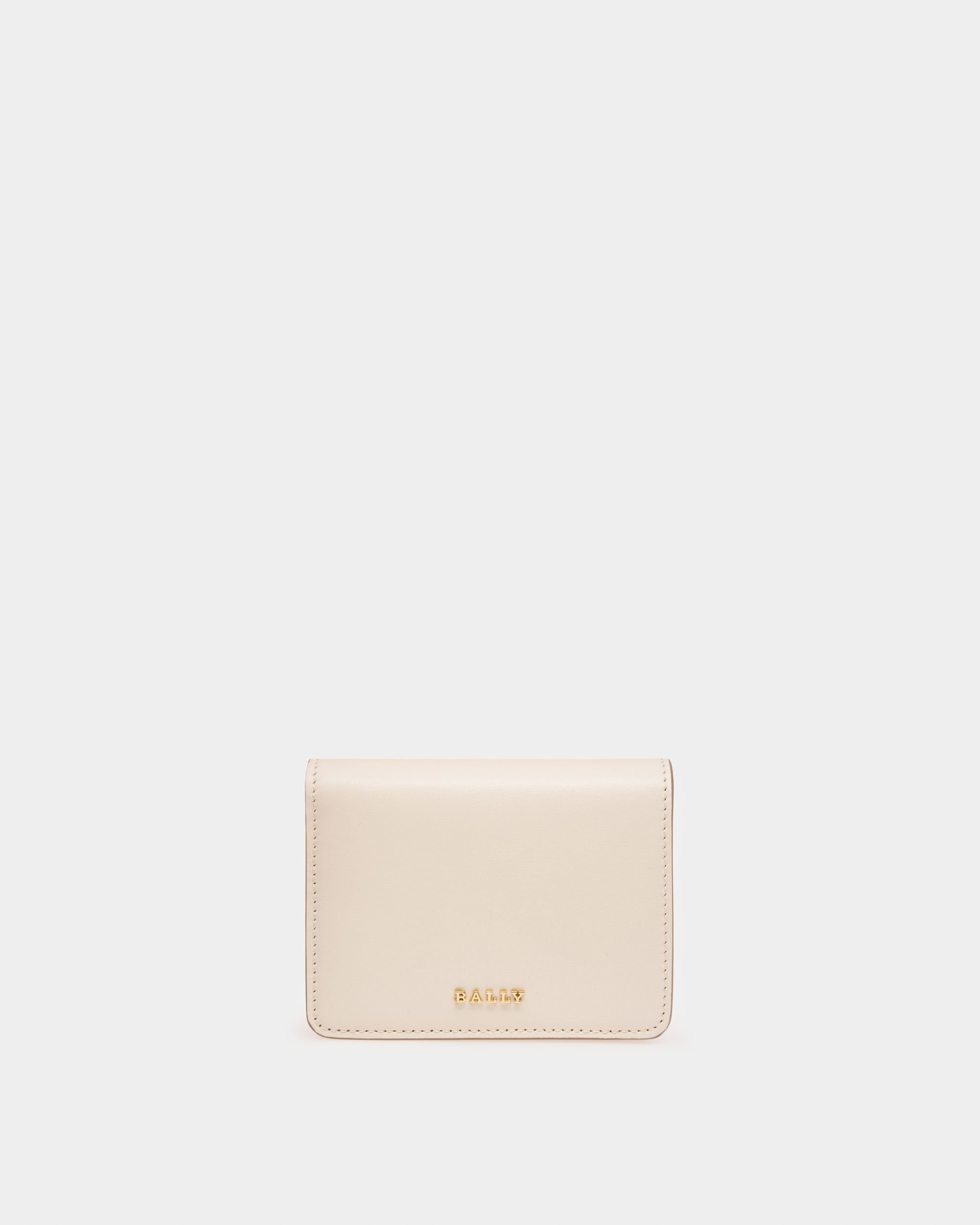 Lettes Leather Business Card Holder In Bone - Women's - Bally - 01