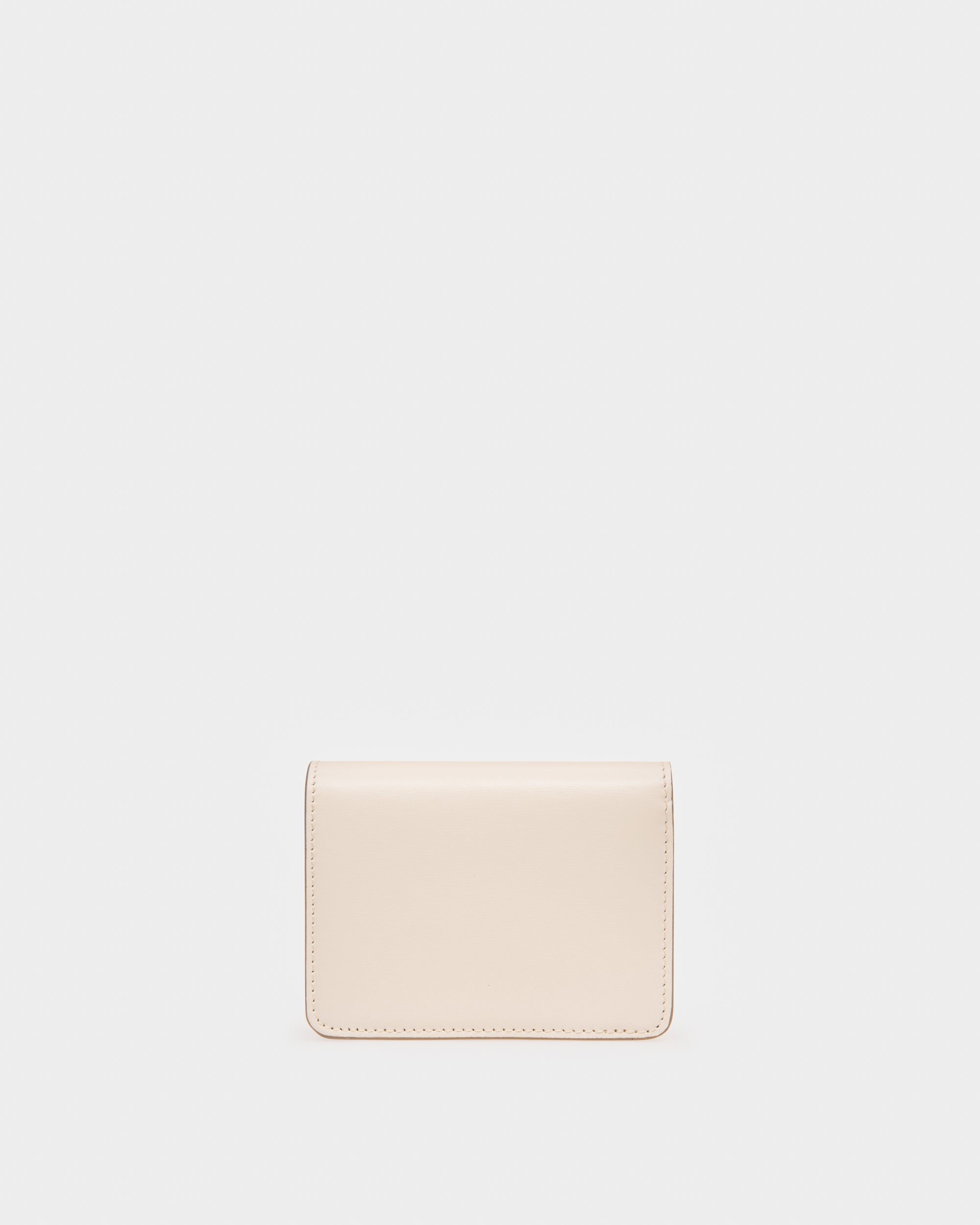 Lettes Leather Business Card Holder In Bone - Women's - Bally - 02