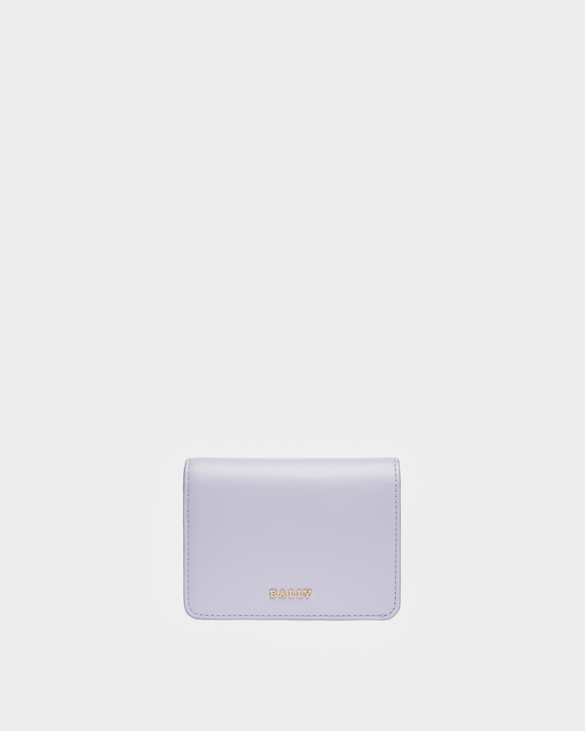 Lettes Leather Card Holder In Lilac - Women's - Bally - 01