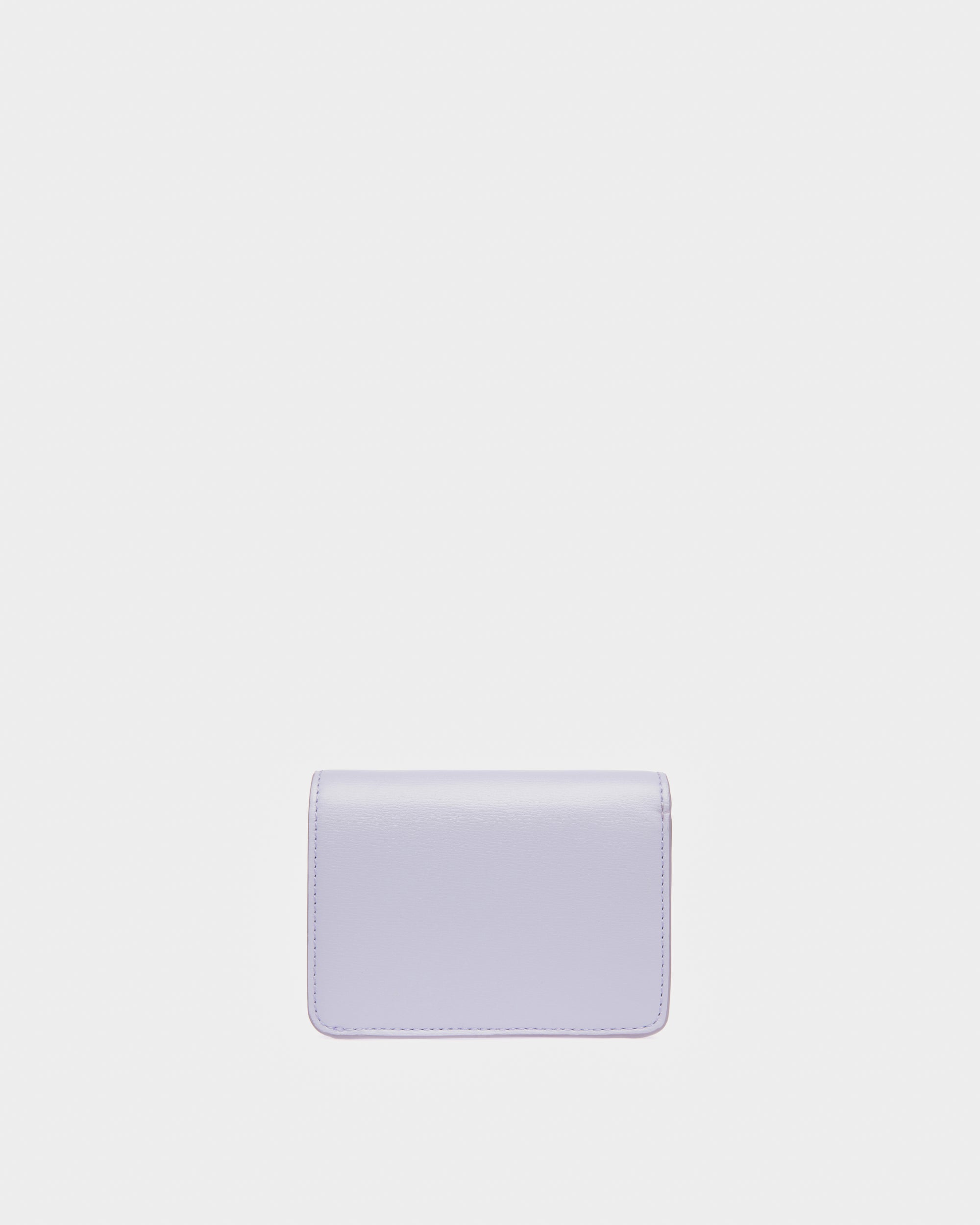 Lettes Leather Card Holder In Lilac - Women's - Bally - 02