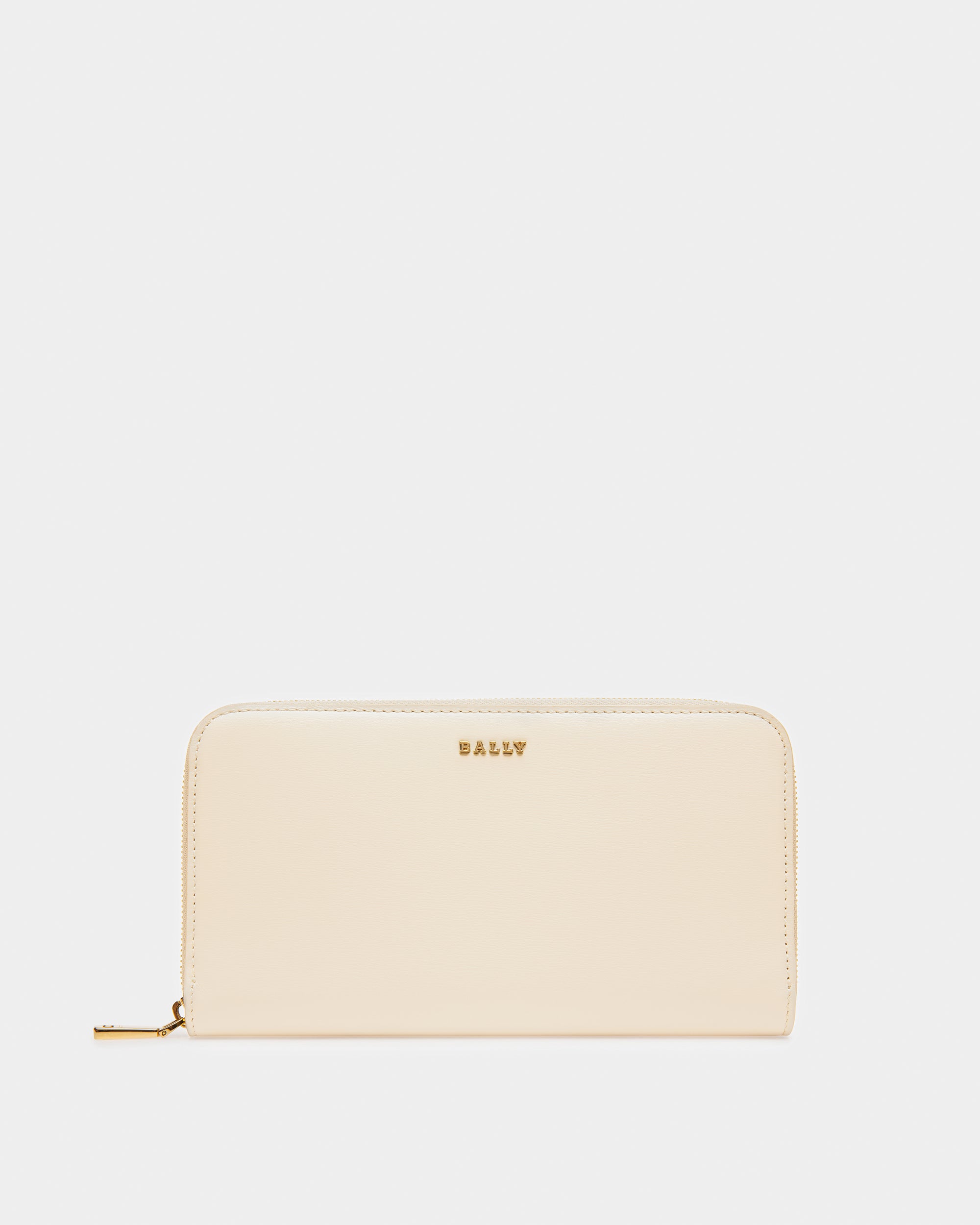 Lovenor Leather Wallet In Bone - Women's - Bally - 03