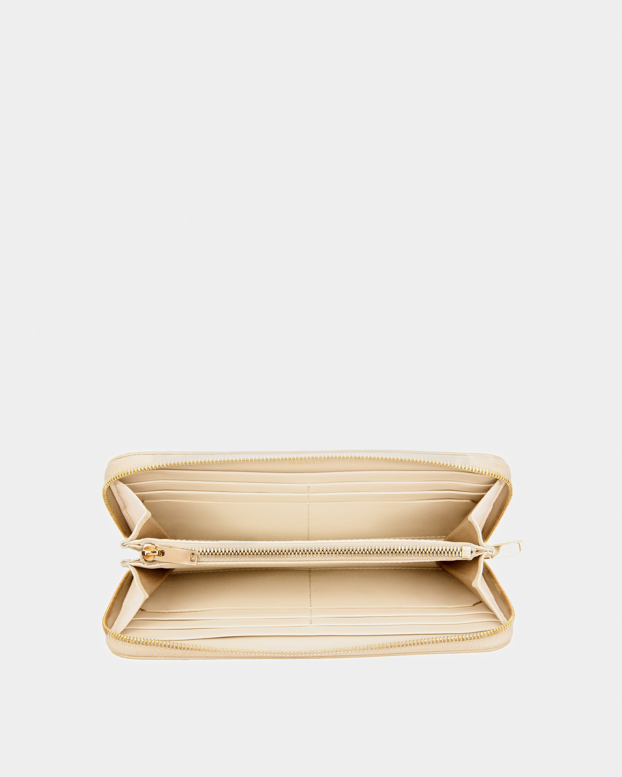 Lovenor Leather Wallet In Bone - Women's - Bally - 04