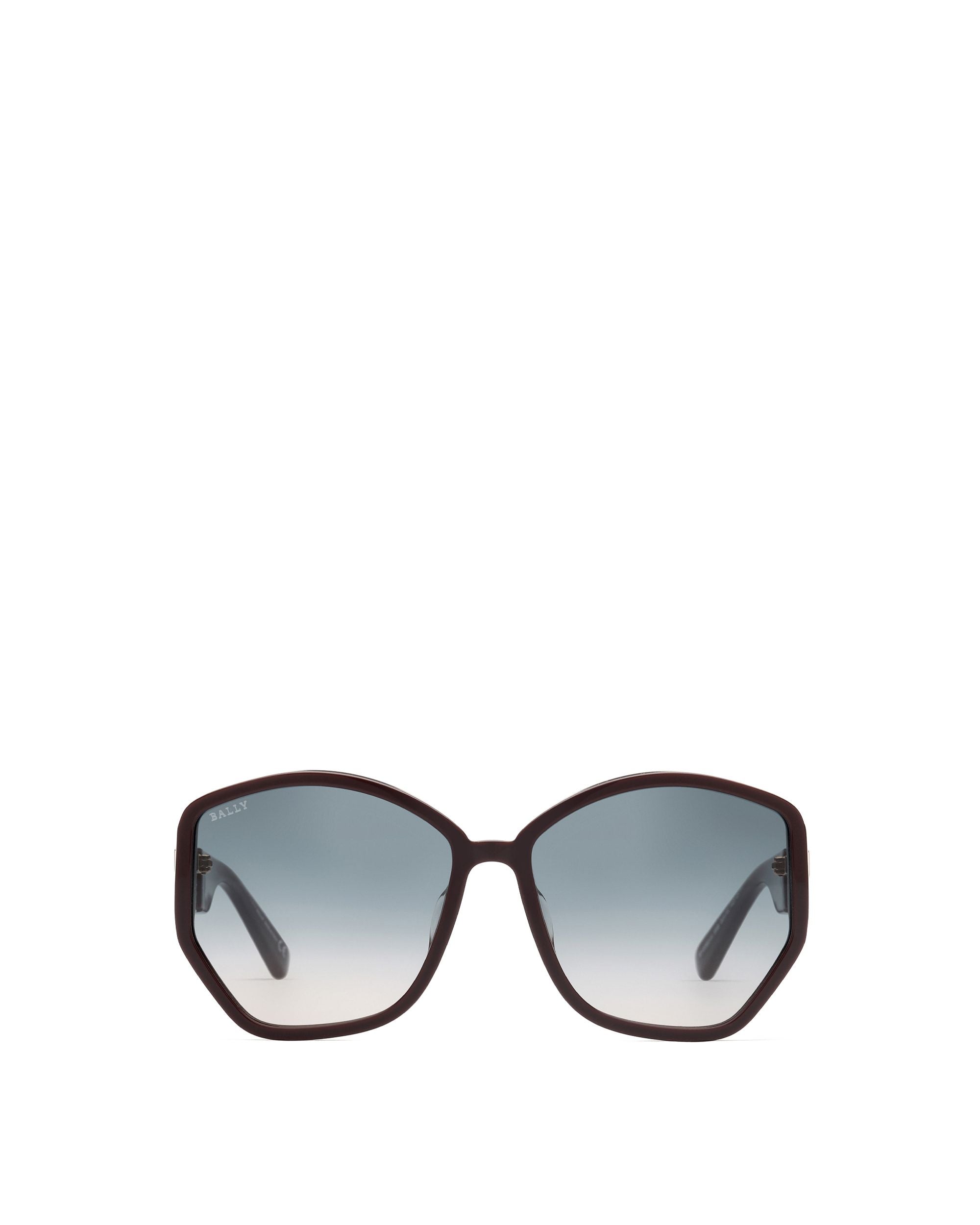 Nouveau Acetate Sunglasses In Solid Violet & Gradient Smoke Lens - Women's - Bally - 01