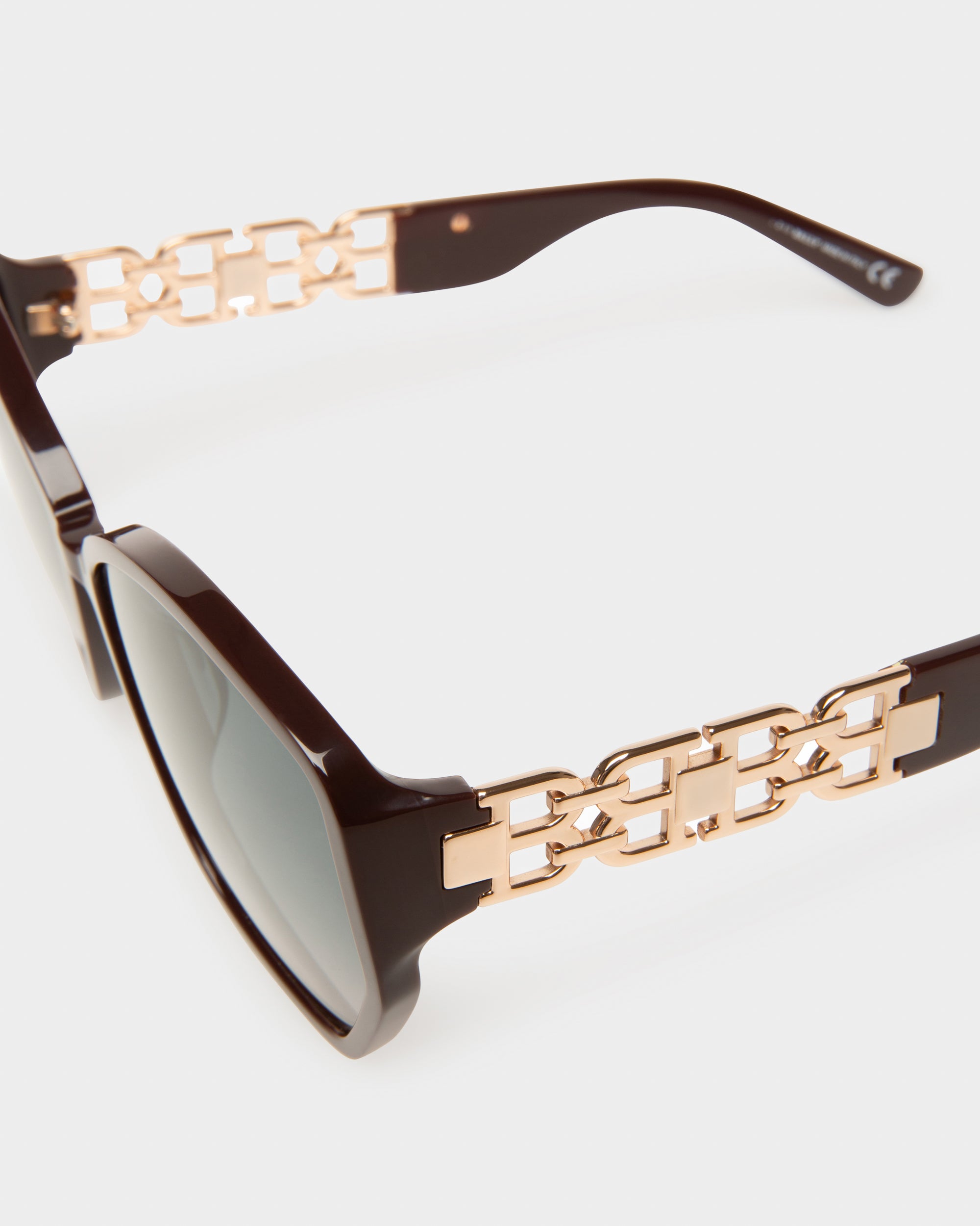Nouveau Acetate Sunglasses In Solid Violet & Gradient Smoke Lens - Women's - Bally - 02