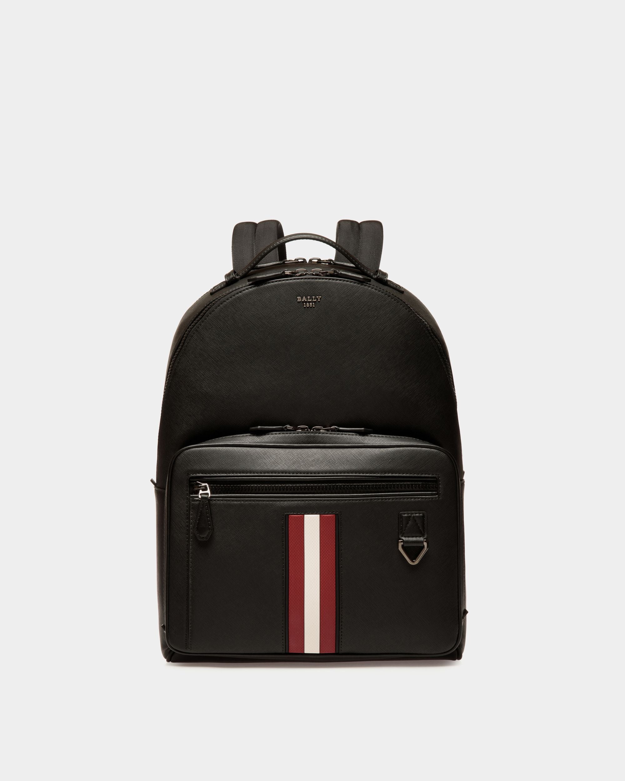 Mavrick Recycled Leather Backpack In Black - Men's - Bally - 01
