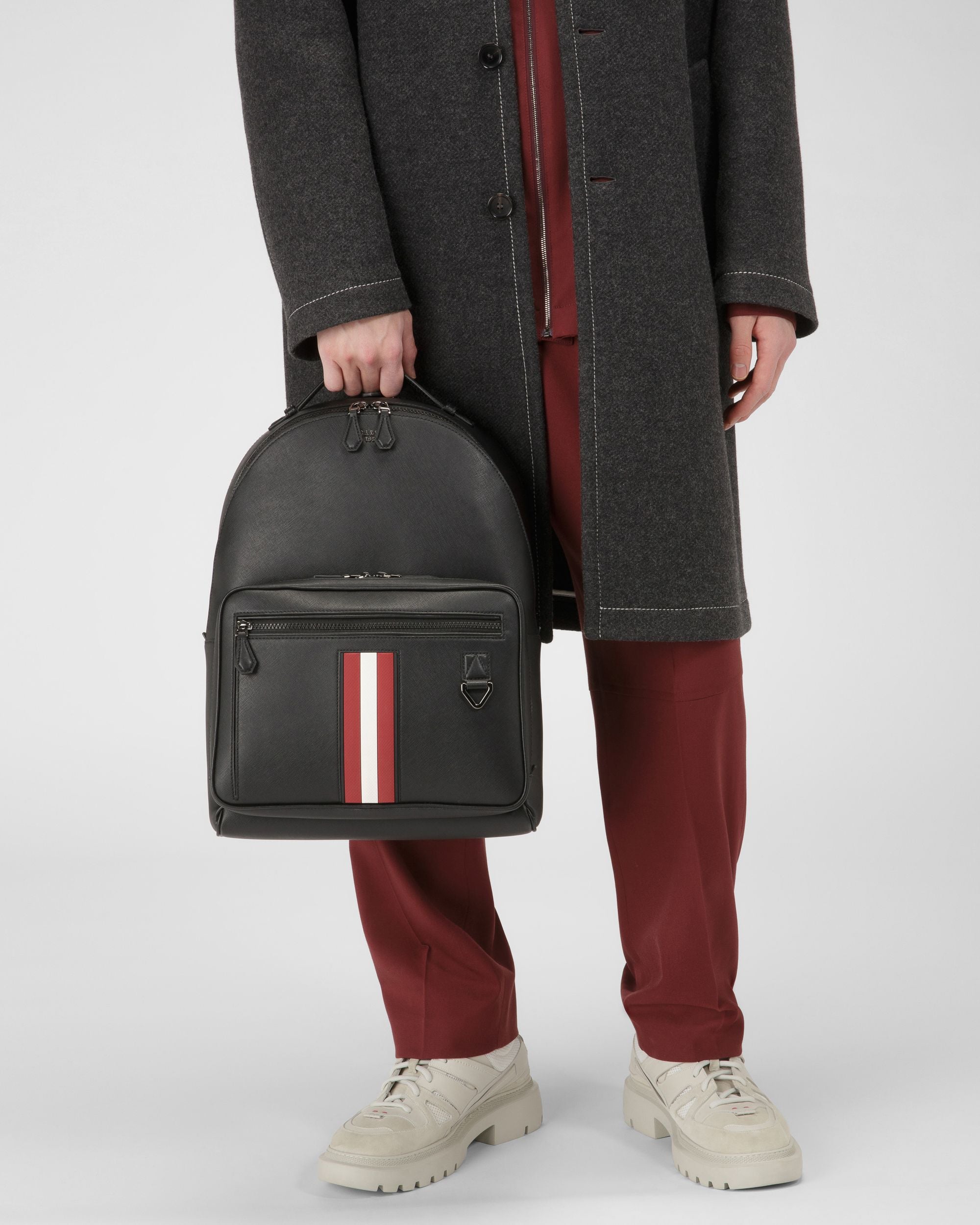 Mavrick Recycled Leather Backpack In Black - Men's - Bally - 02