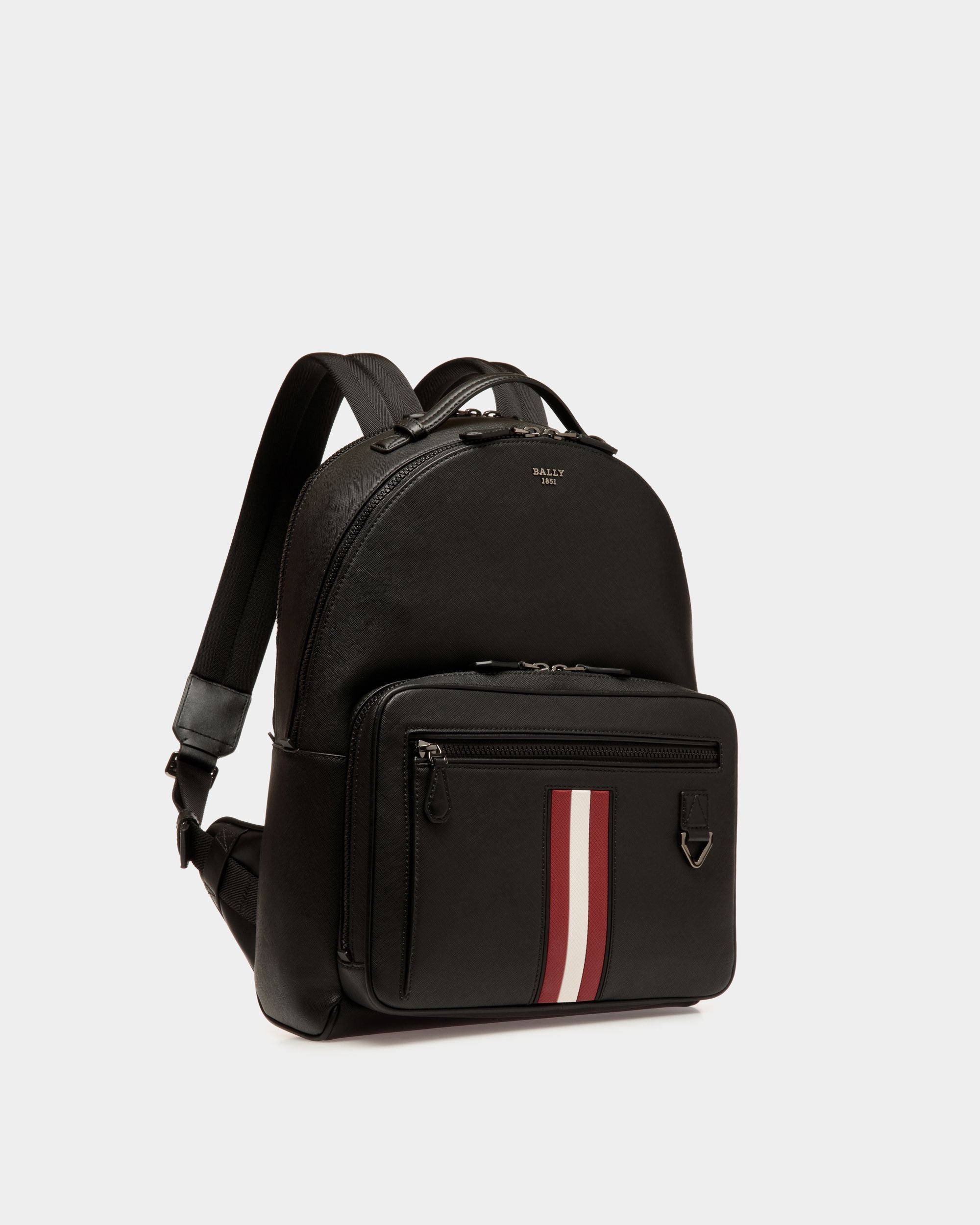 Mavrick Recycled Leather Backpack In Black - Men's - Bally - 04