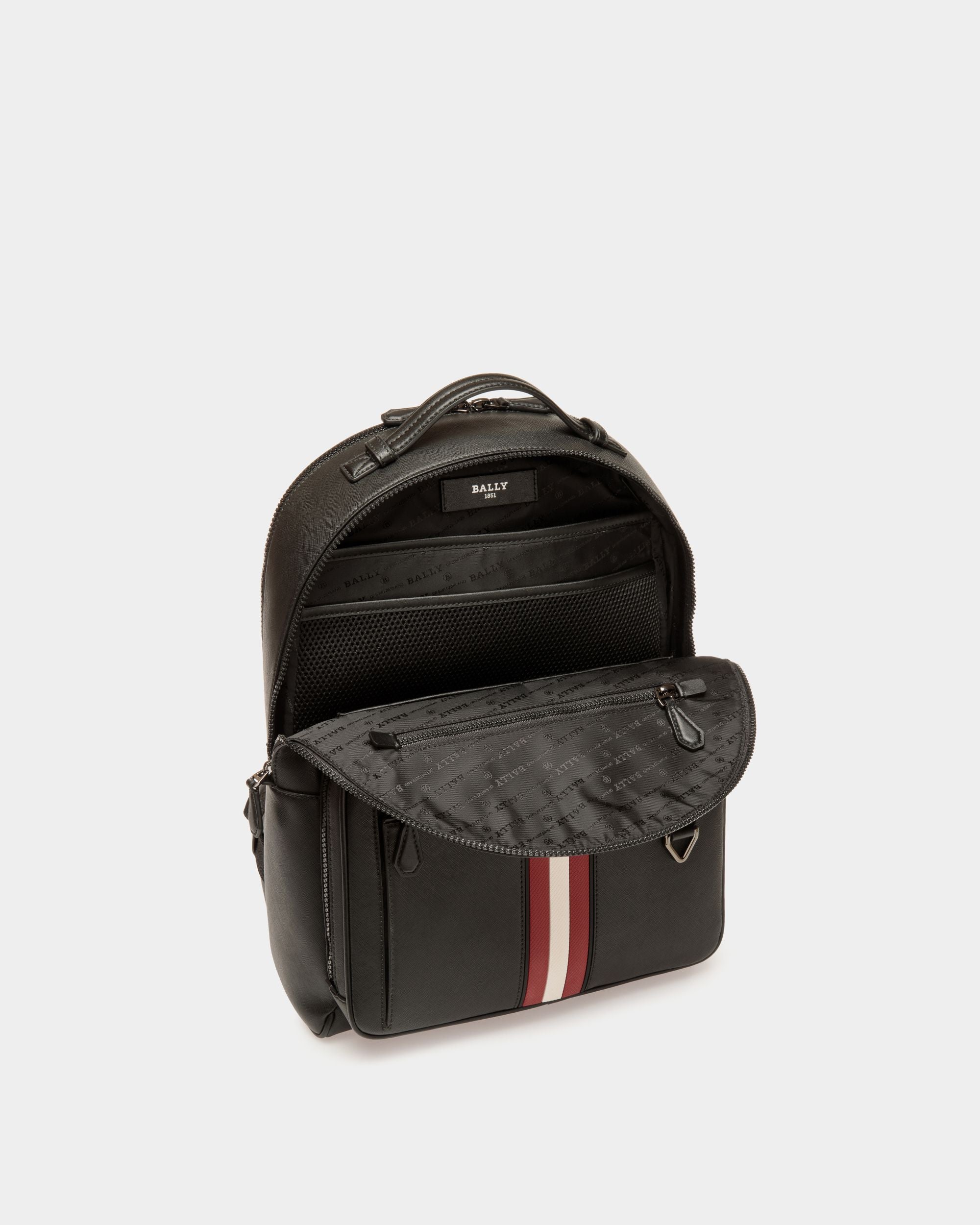 Mavrick Recycled Leather Backpack In Black - Men's - Bally - 05
