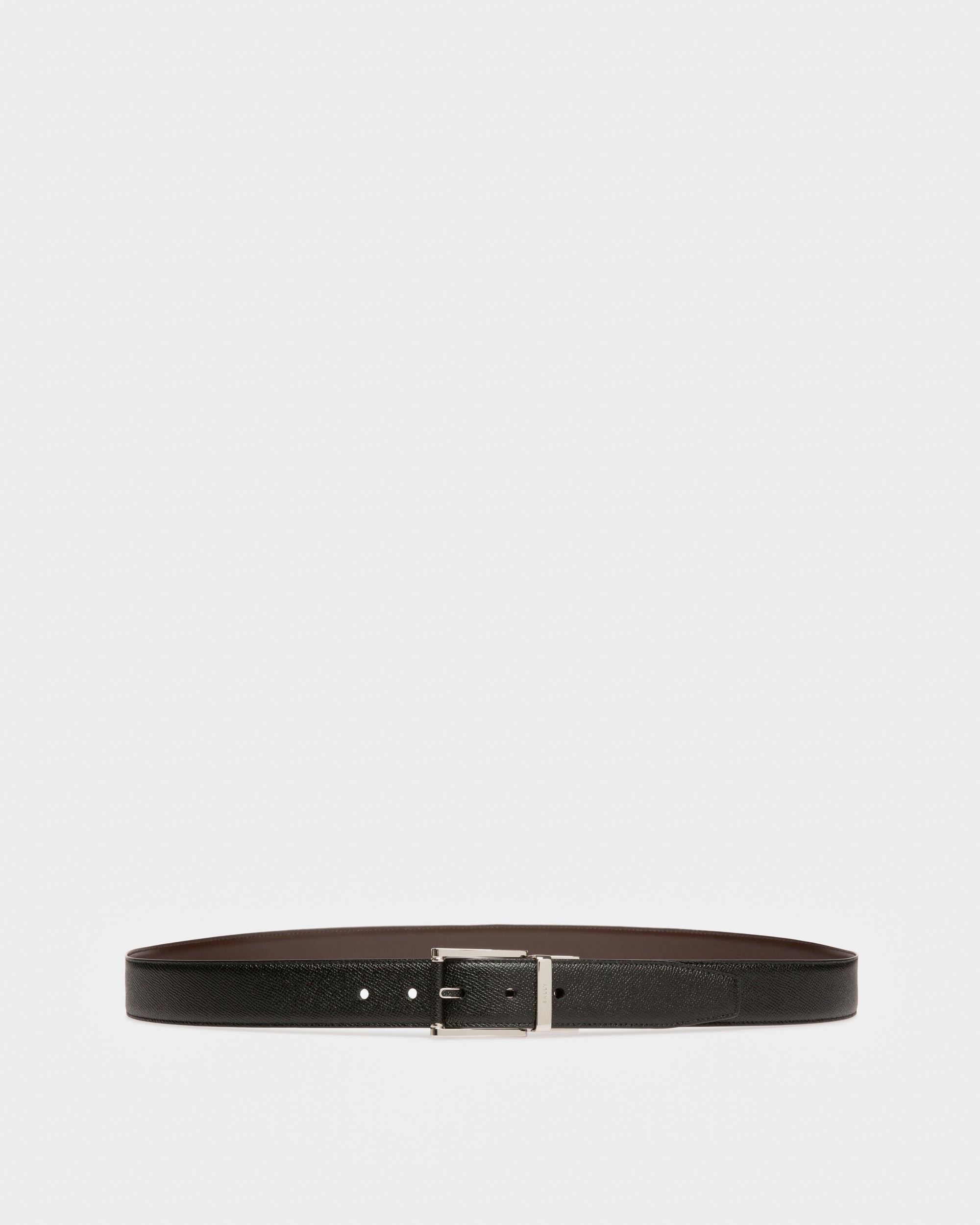 Astor Leather 35mm Belt In Black - Men's - Bally - 01