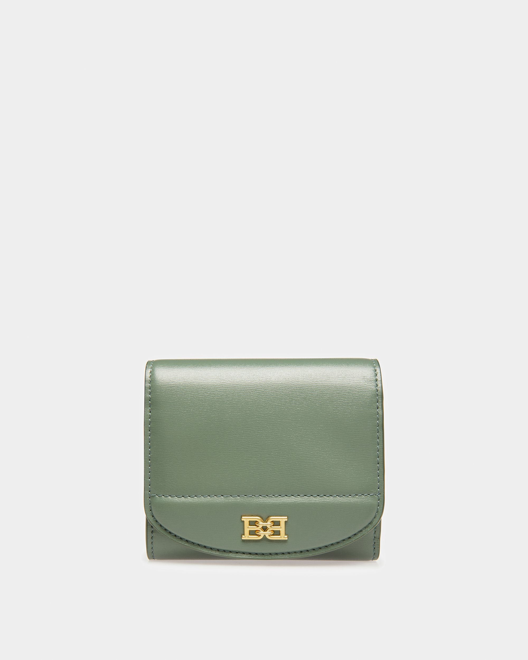 Blessy Leather Wallet In Sage - Women's - Bally - 01