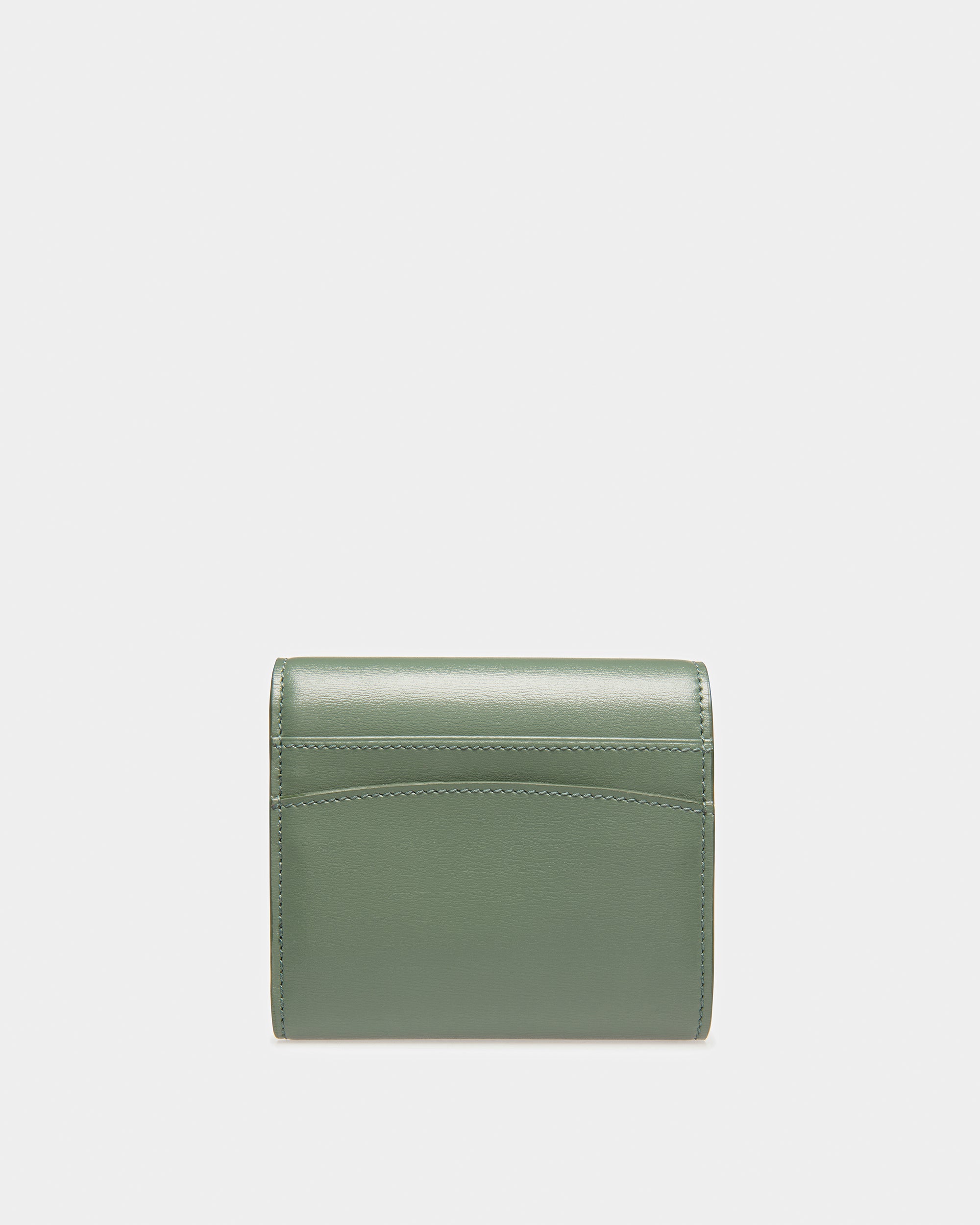 Blessy Leather Wallet In Sage - Women's - Bally - 02
