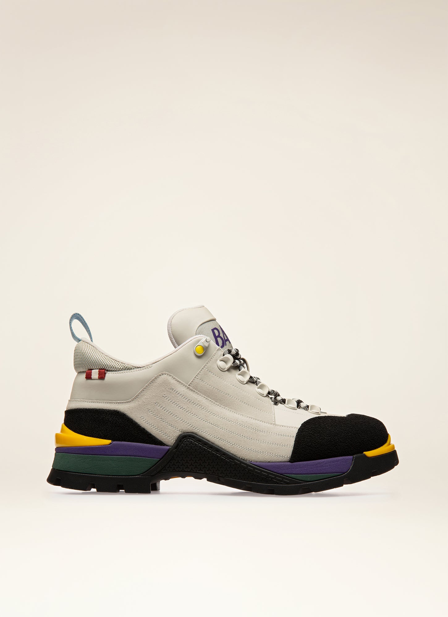 Bally Hike 2 Leather Hiking Shoes In Dusty White - Men's - Bally - 01