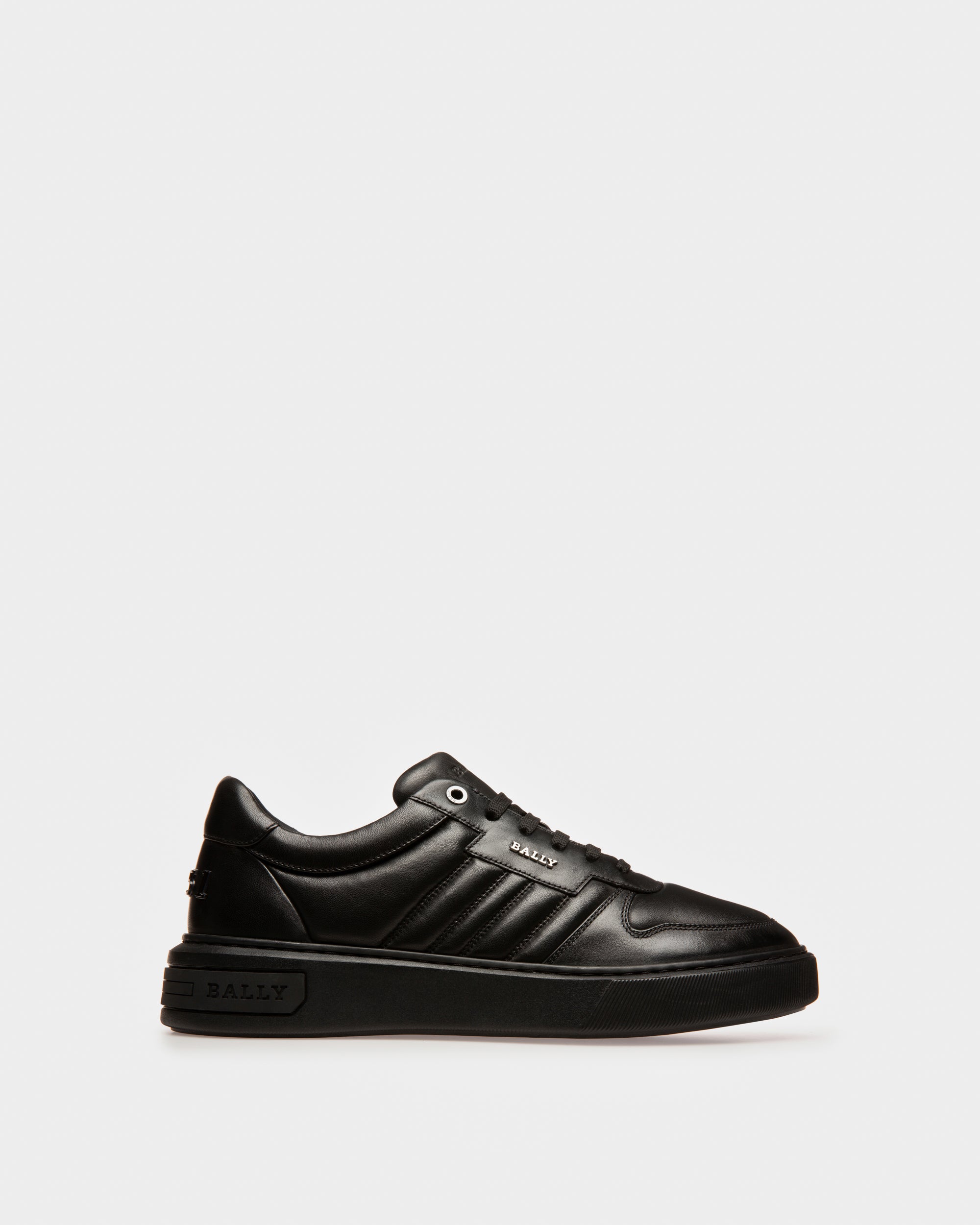 Maudo Leather Sneakers In Black - Men's - Bally - 01