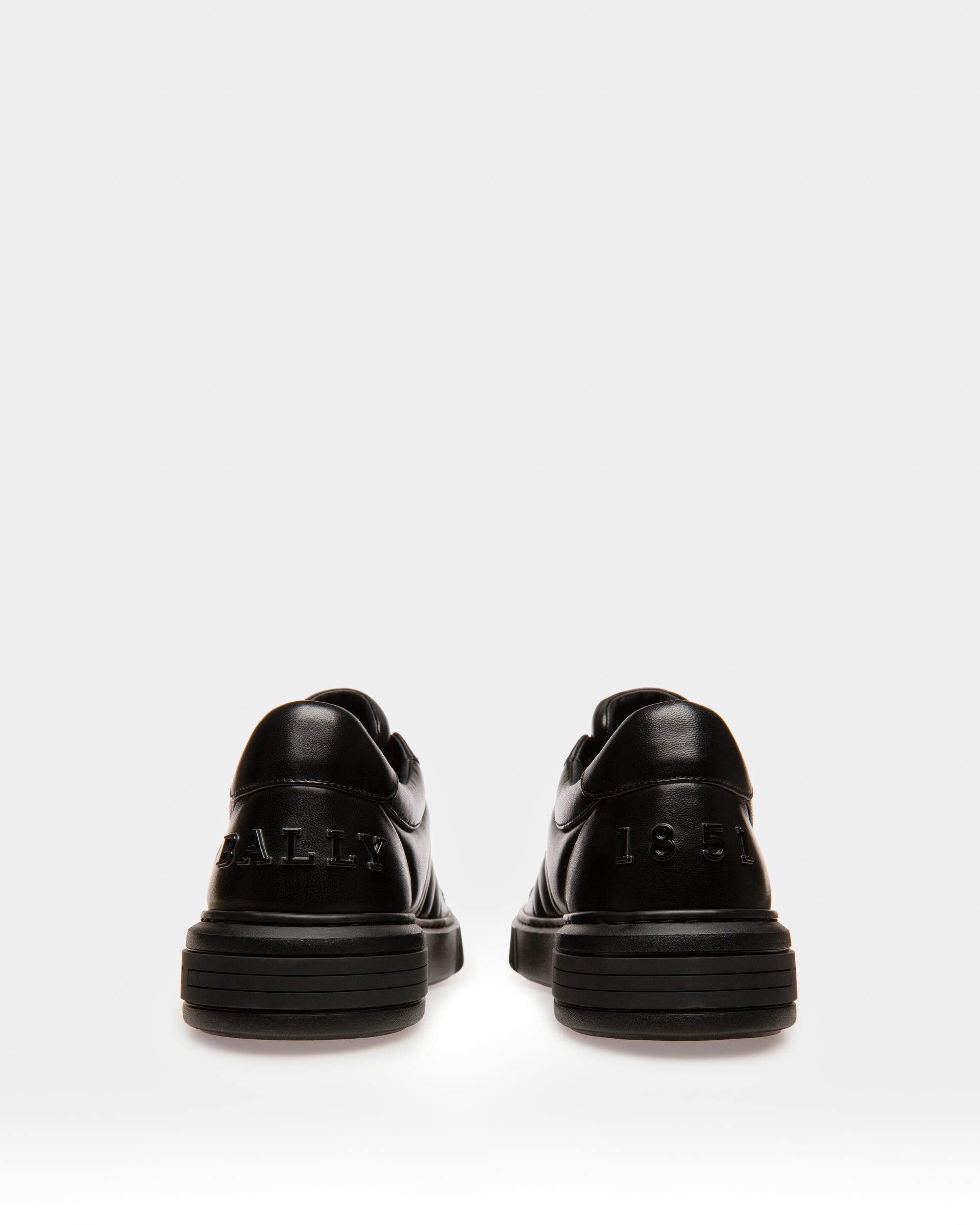 Maudo Leather Sneakers In Black - Men's - Bally - 03
