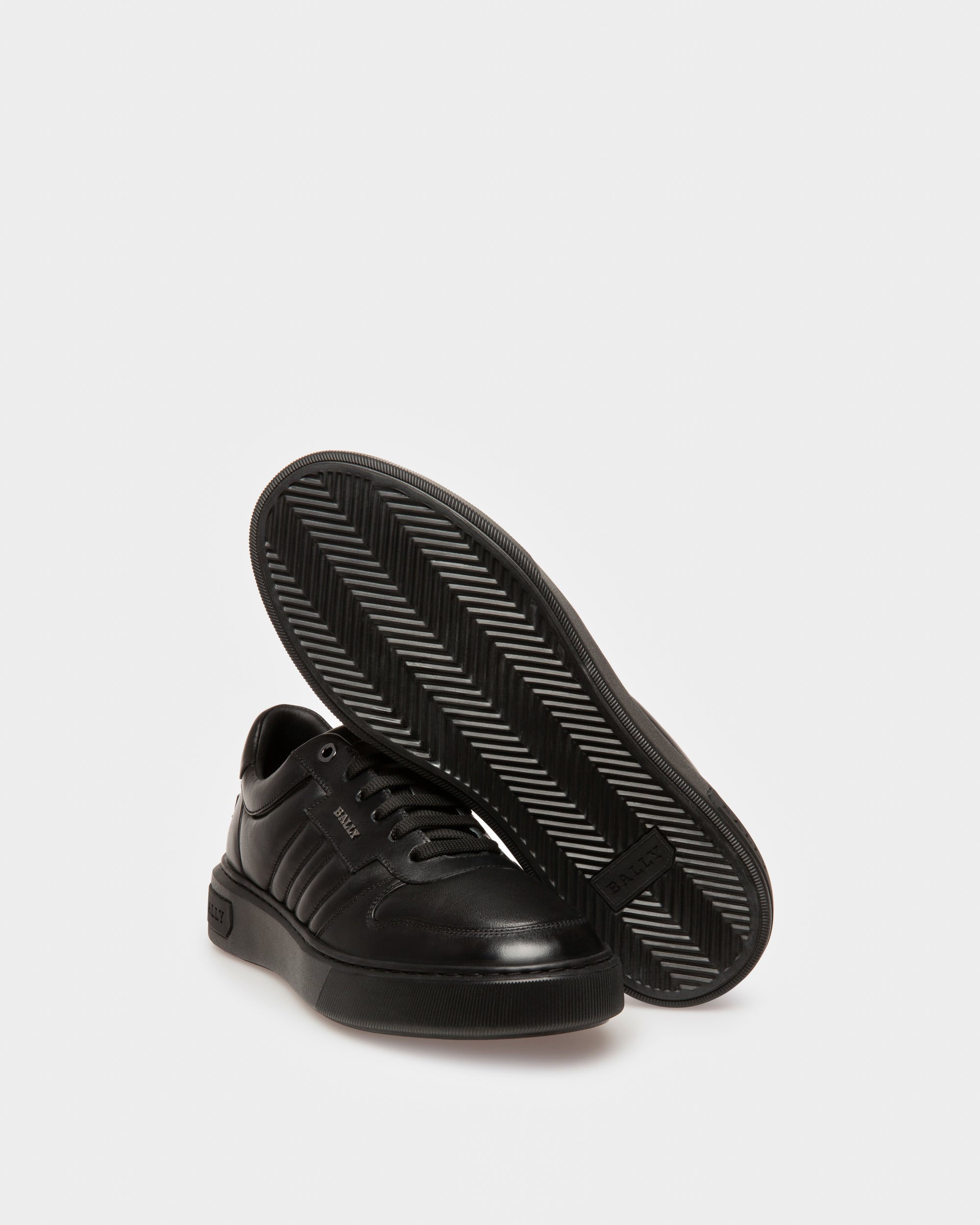 Maudo Leather Sneakers In Black - Men's - Bally - 04