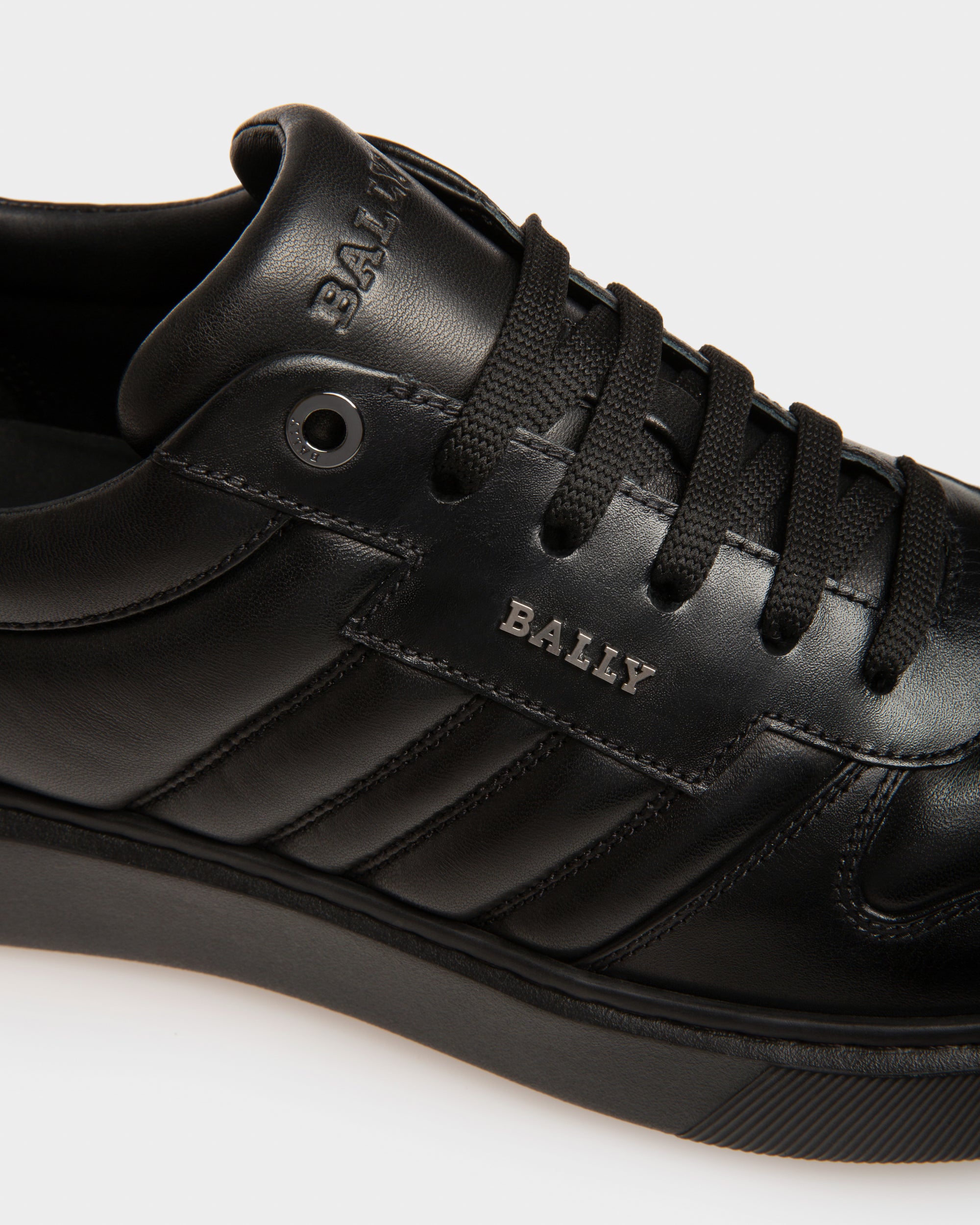 Maudo Leather Sneakers In Black - Men's - Bally - 05