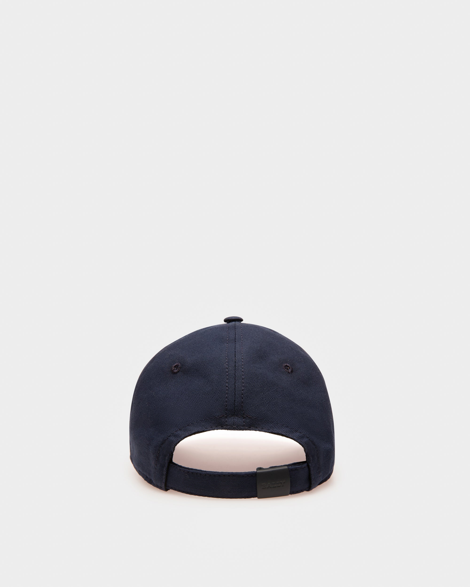Cotton Baseball Cap In Navy - Men's - Bally - 02
