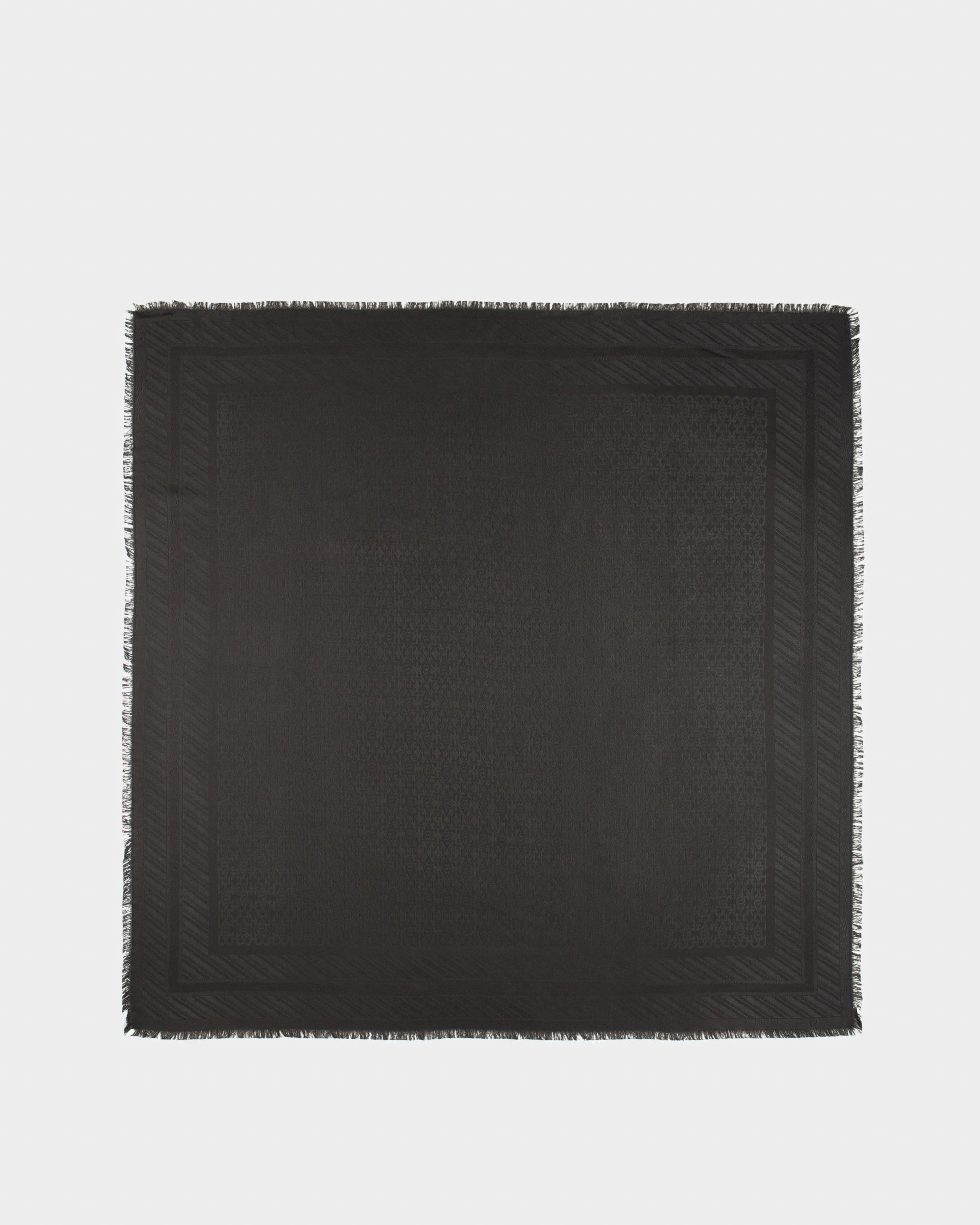Silk Mix Scarf In Black - Women's - Bally - 01