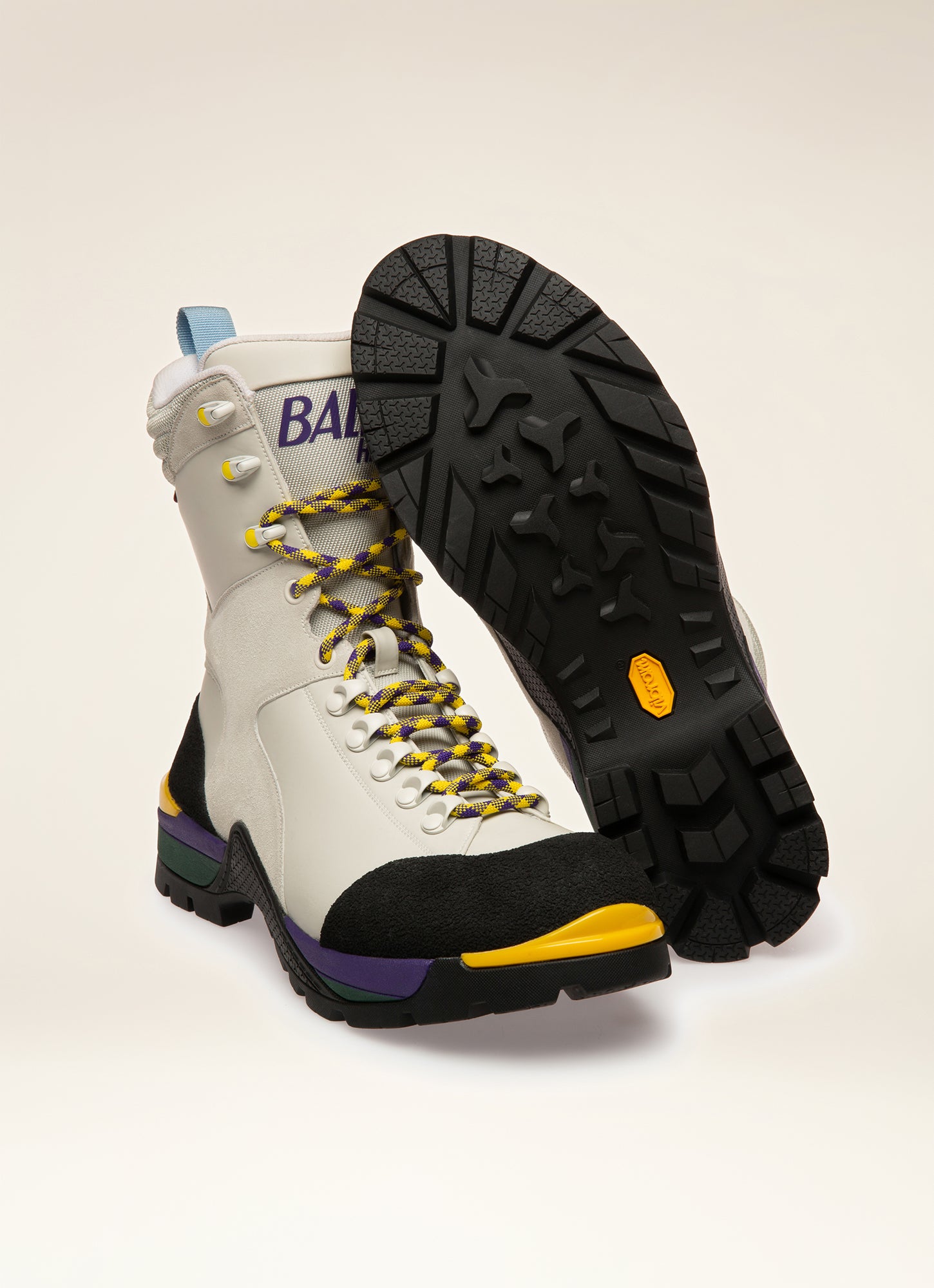 Bally Hike 1 Leather Hiking Boots In Dusty White - Men's - Bally - 07